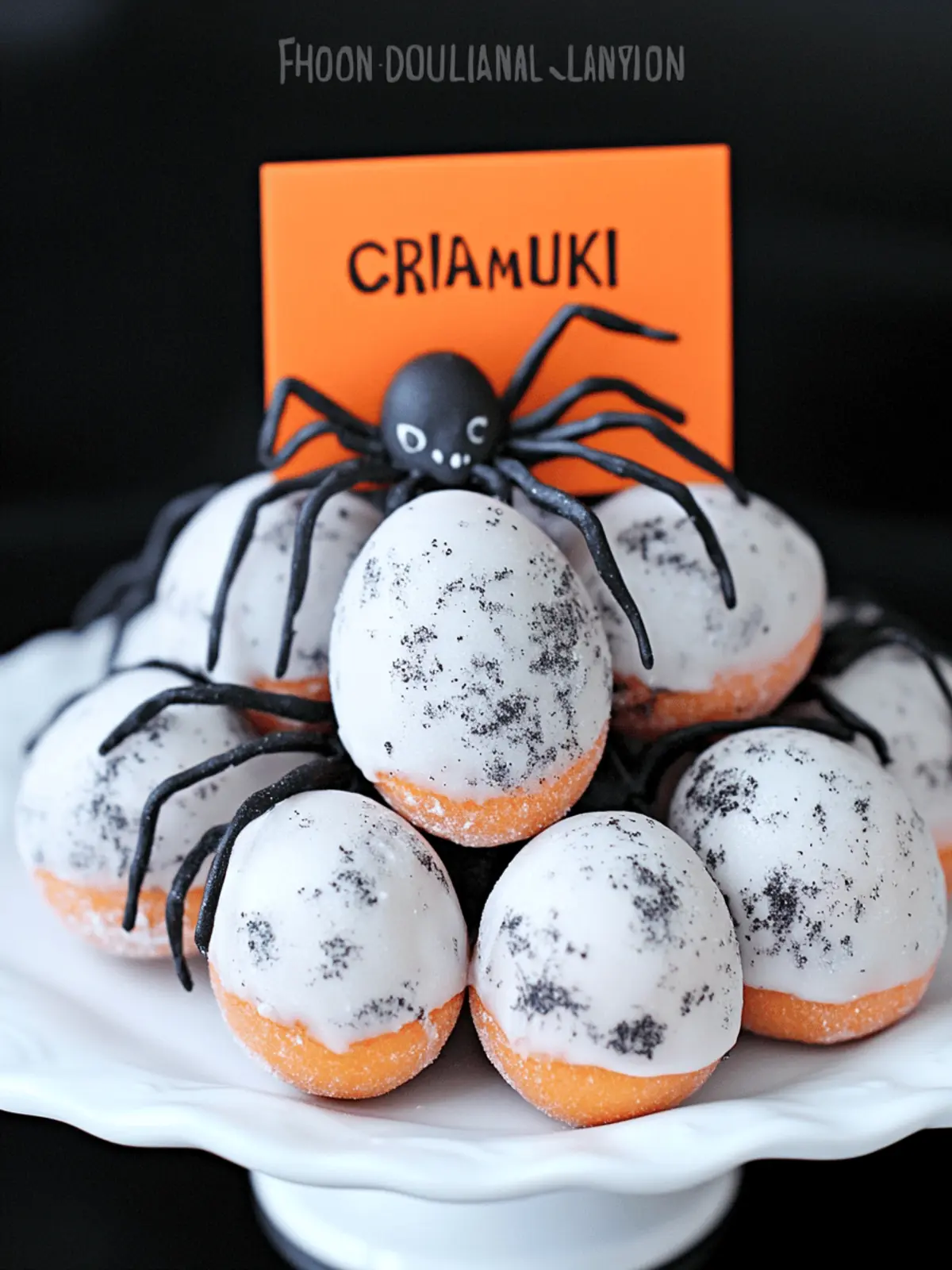 Fun Halloween Food Spider Egg Donuts
