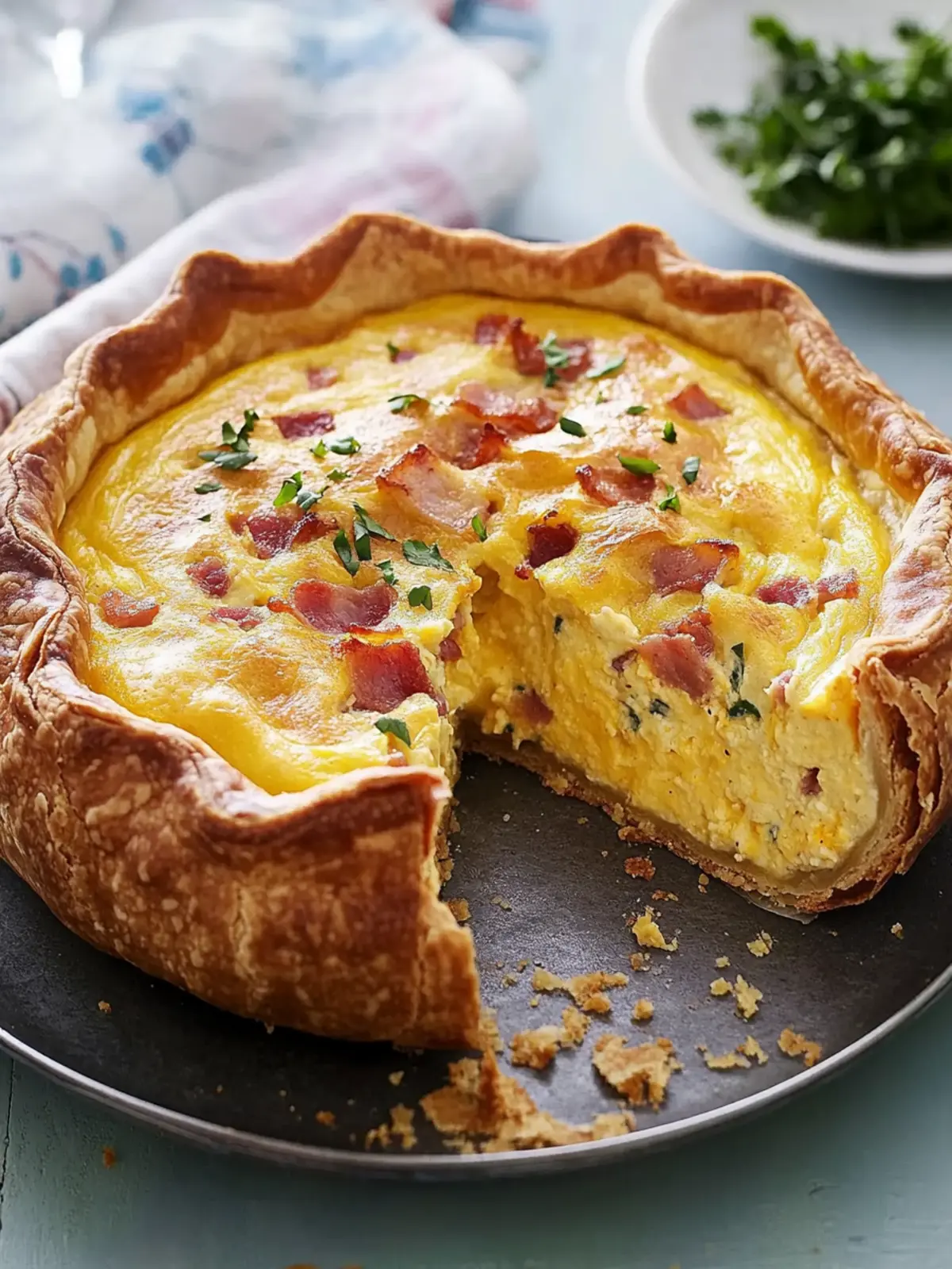 Indulge in Cheese and Bacon Quiche in a Cob for Cozy Meals 2 Cheese and Bacon Quiche in a Cob