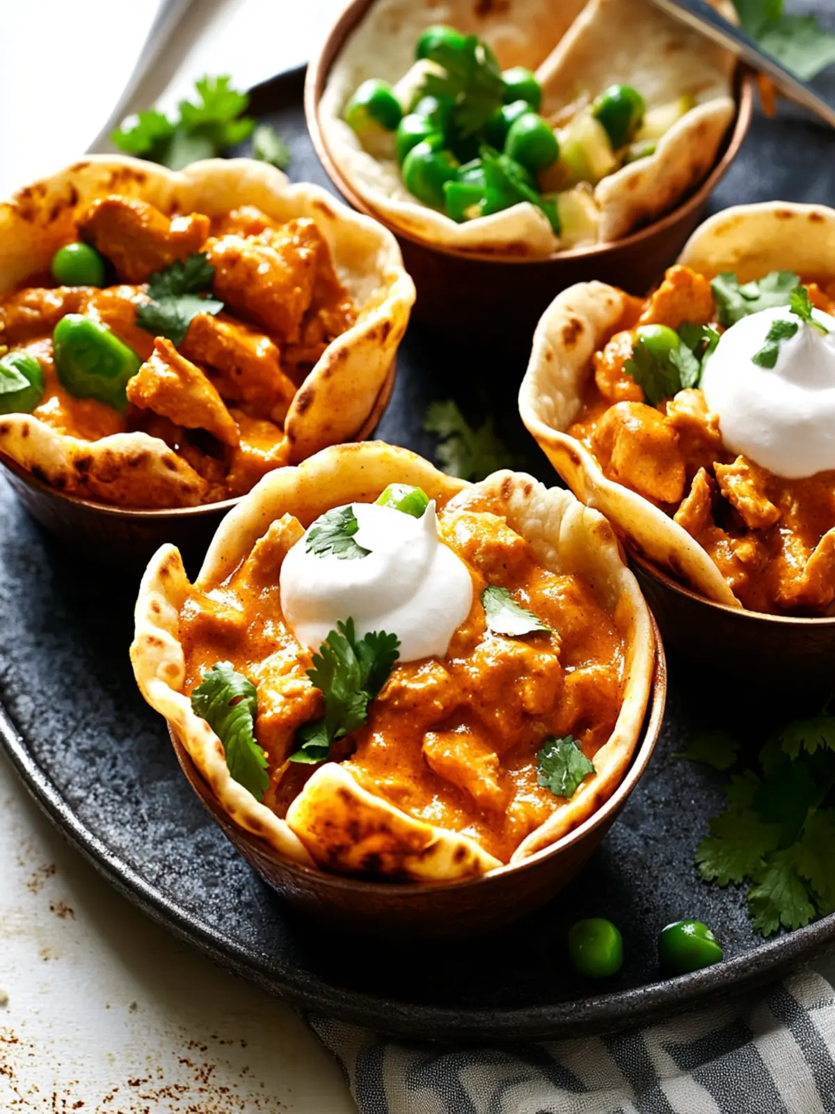 Butter Chicken Roti Bowls