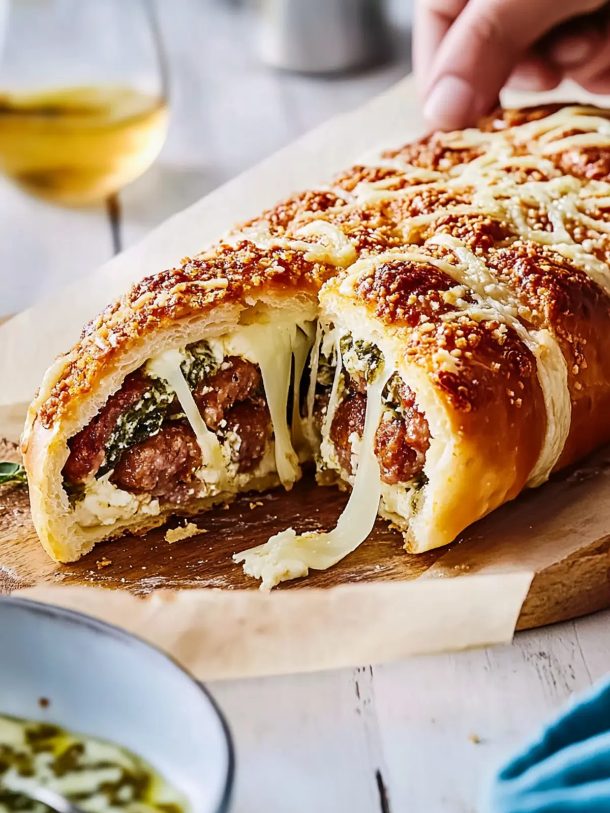 Family Sausage Roll with Mozzarella