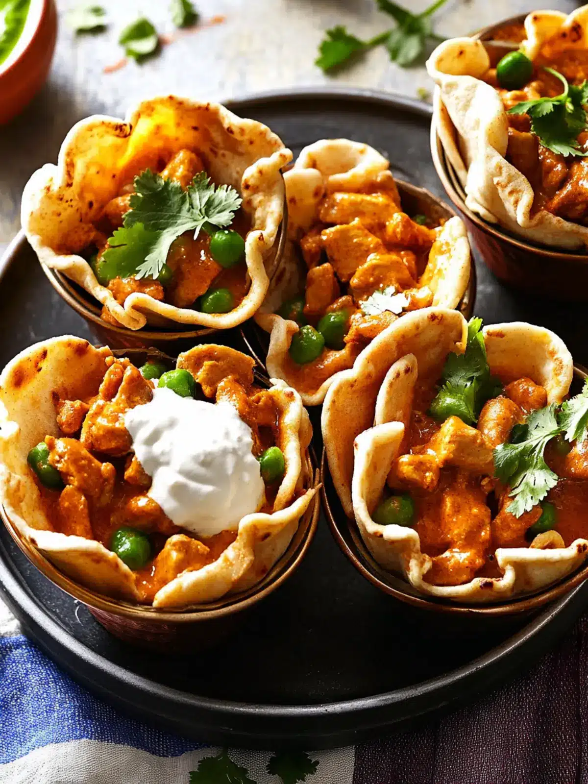 Butter Chicken Roti Bowls