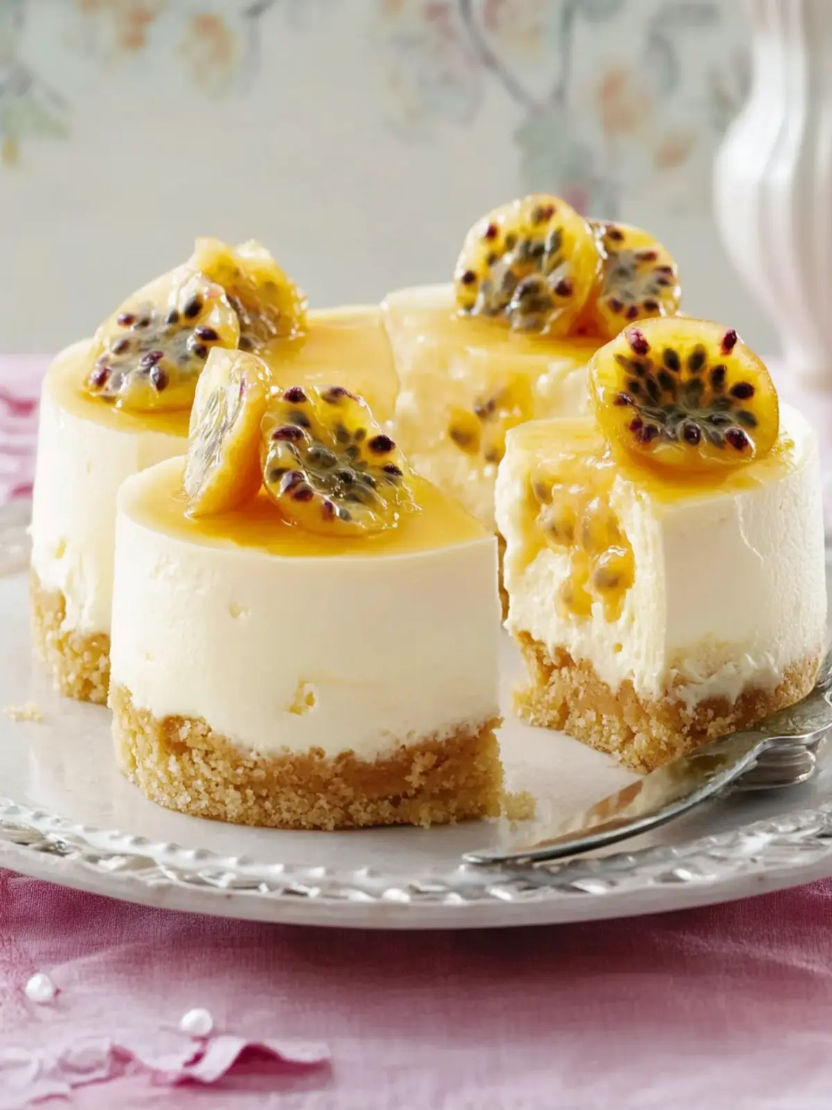 Passionfruit Ripple Cheesecake