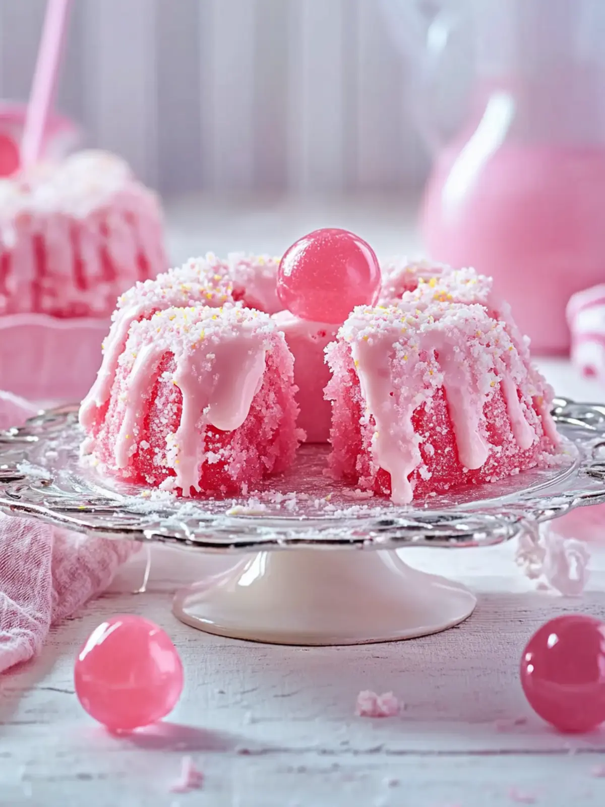 Pink Jelly Cakes