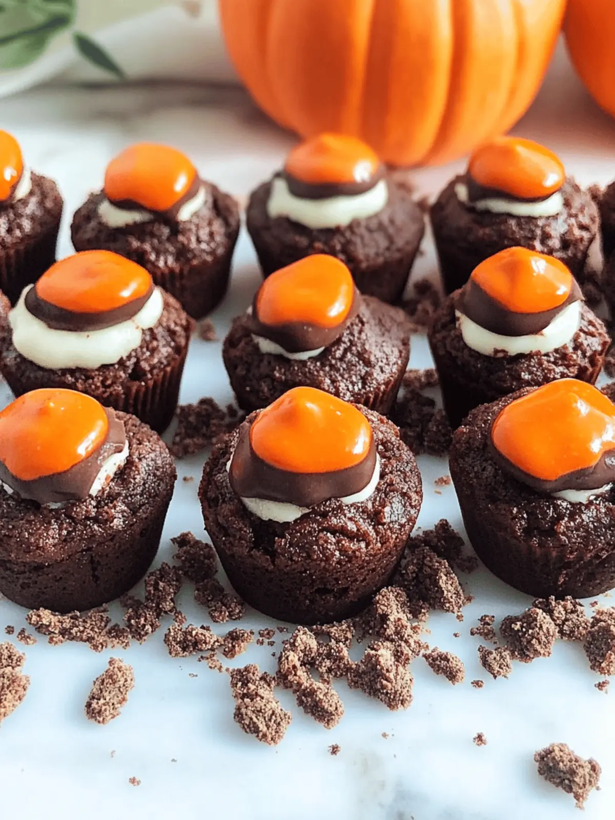 Pumpkin Patch Brownie Bites