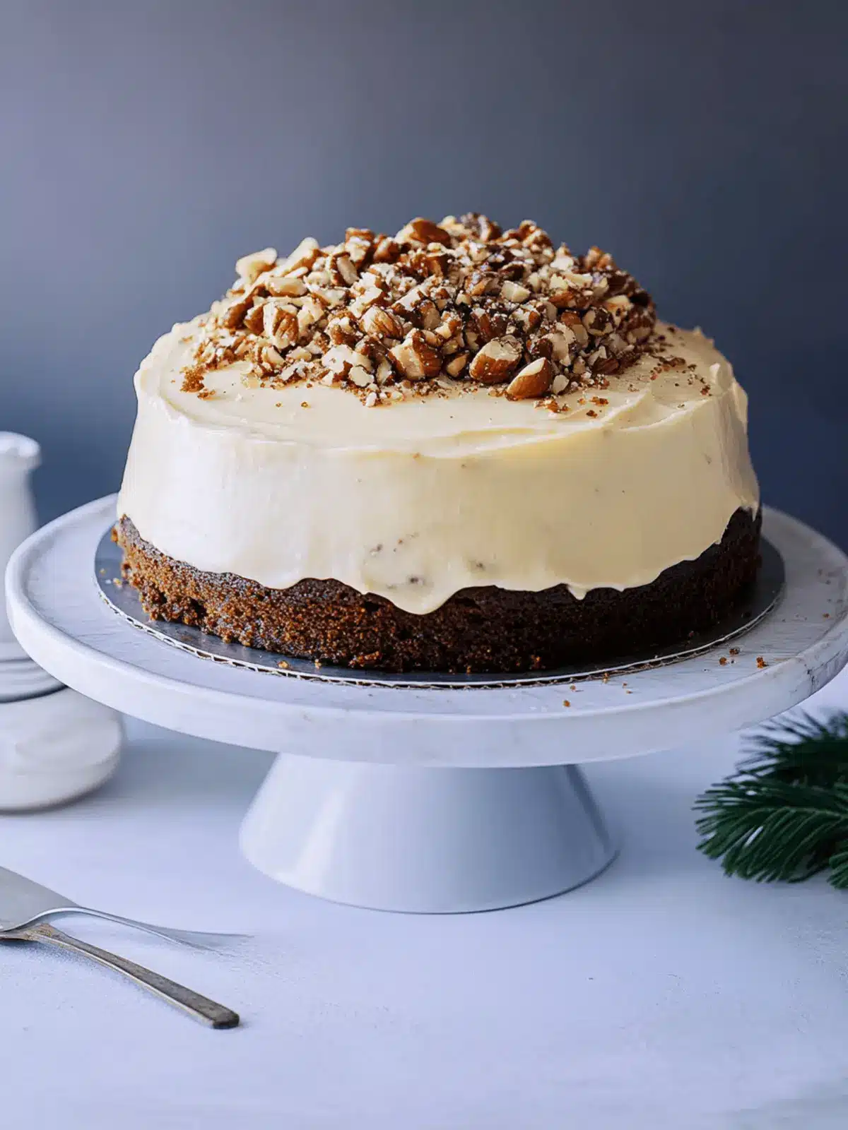 Un-Christmas cake with toffee nut crunch