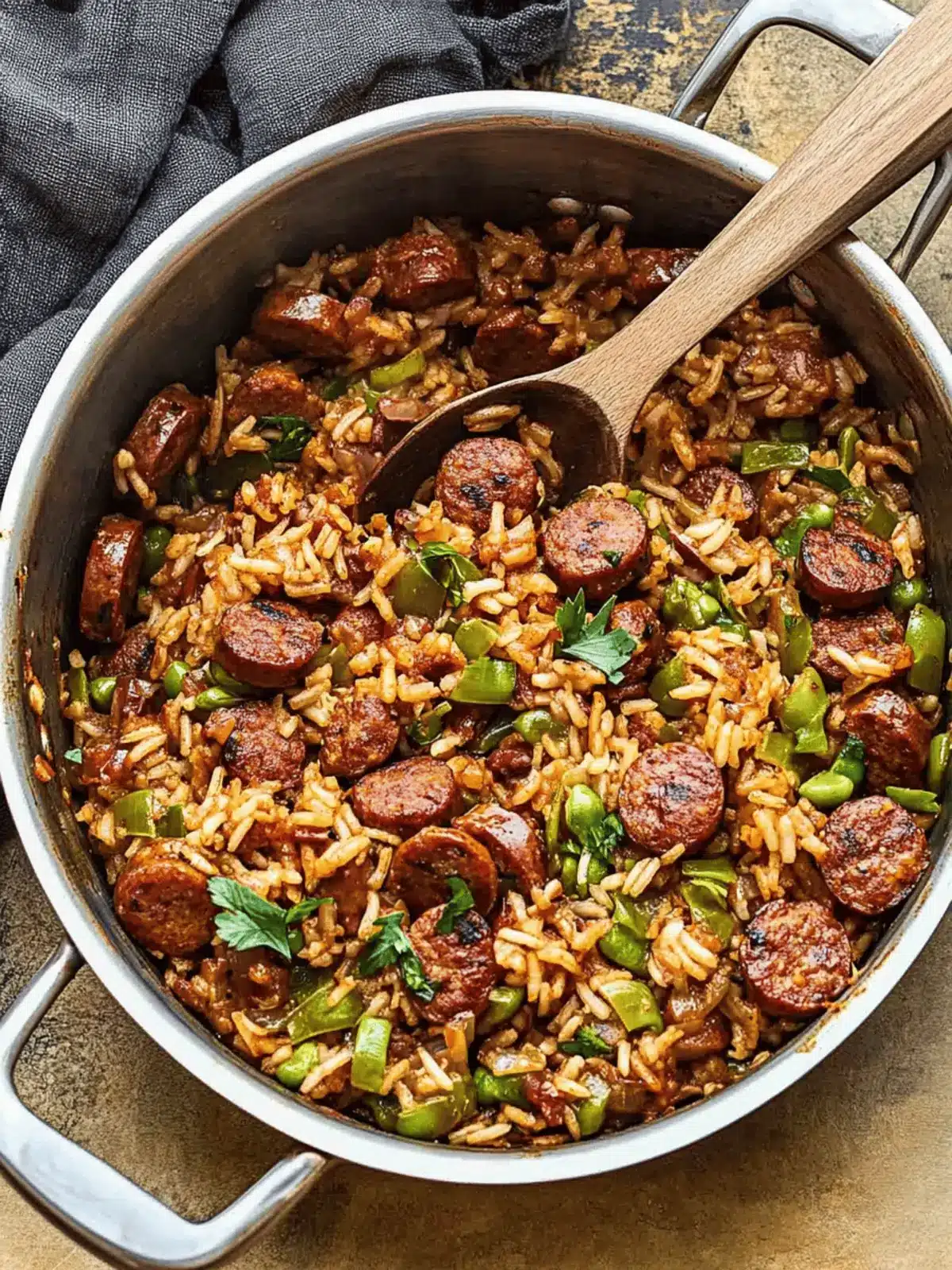 Cajun Sausage & Rice Skillet: Quick Family Dinner Delight 2 Cajun Sausage & Rice Skillet