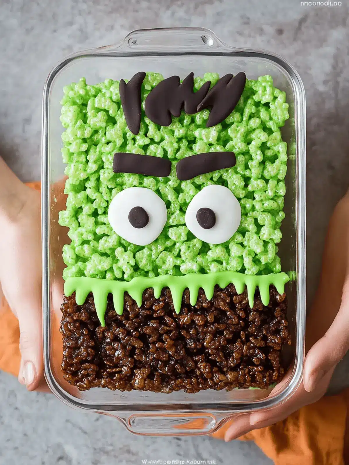 Big Frankenstein Rice Krispie Treats: Easy Halloween Fun 3 Big Frankenstein Rice Krispie Treat