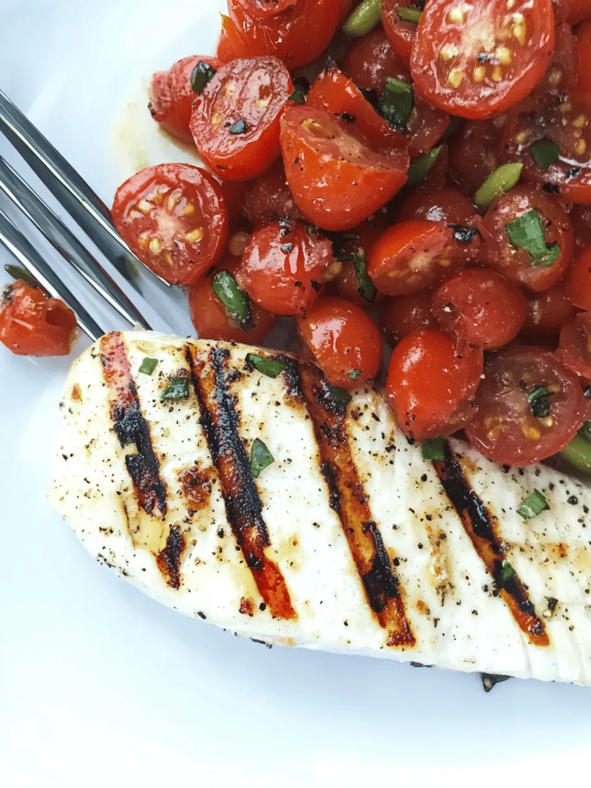 Grilled Swordfish with Blistered Grape Tomatoes and Sea Beans