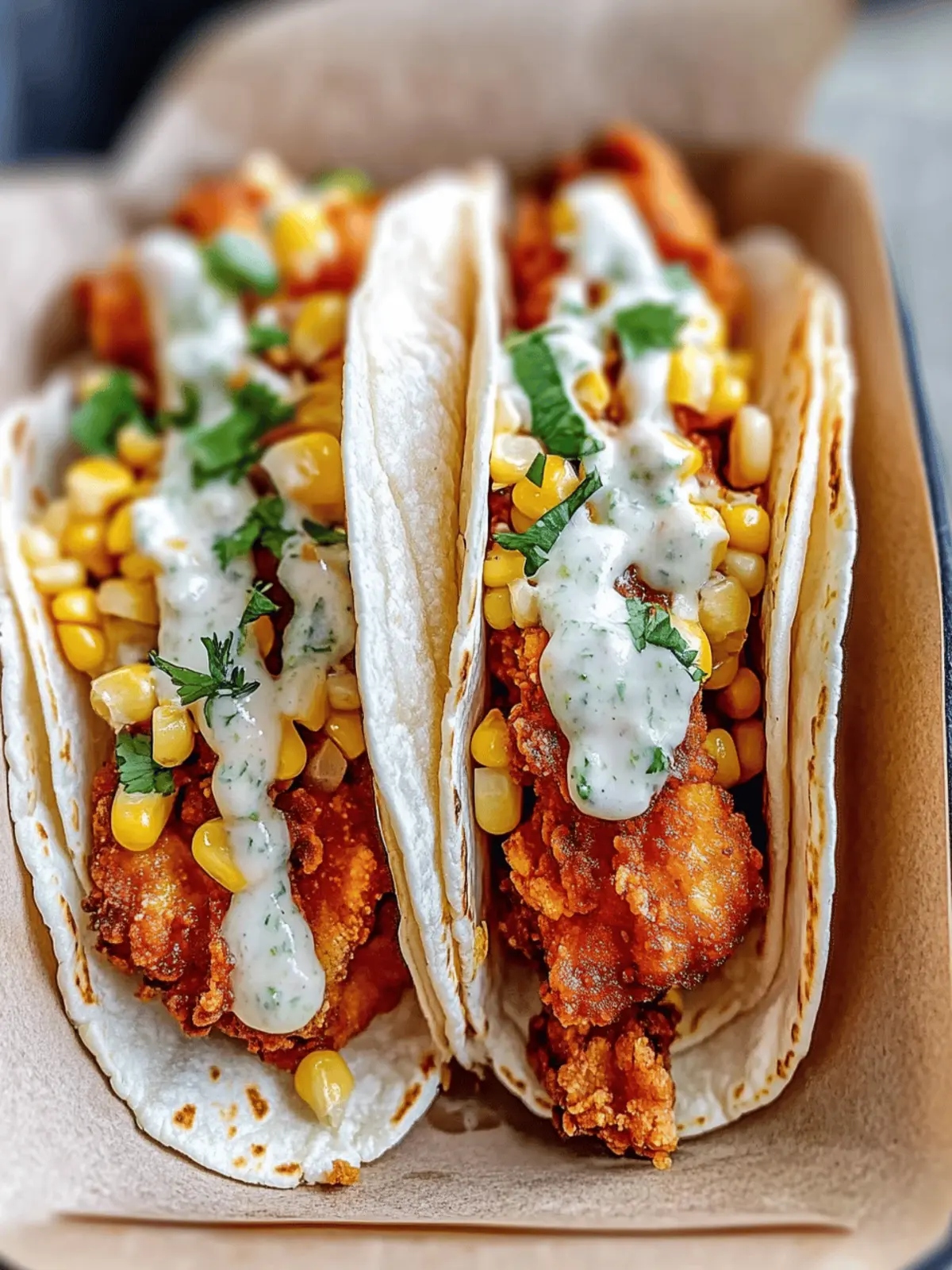 Ultimate Fried Chicken Street Corn Tacos with Zesty Ranch 3 The Ultimate Guide to Fried Chicken Street Corn Tacos with Jalapeño Lime Ranch: A Flavorful Fiesta in Every Bite