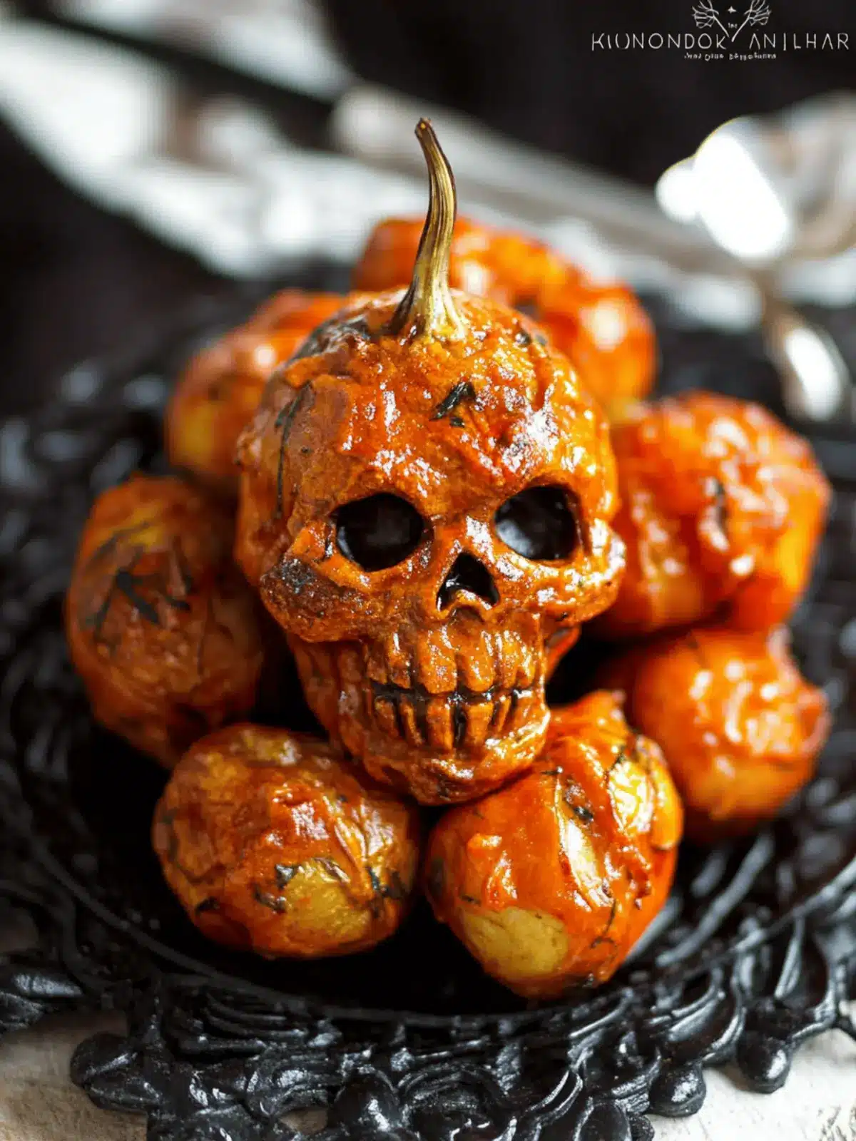 Halloween Skull Roasted Red Potatoes