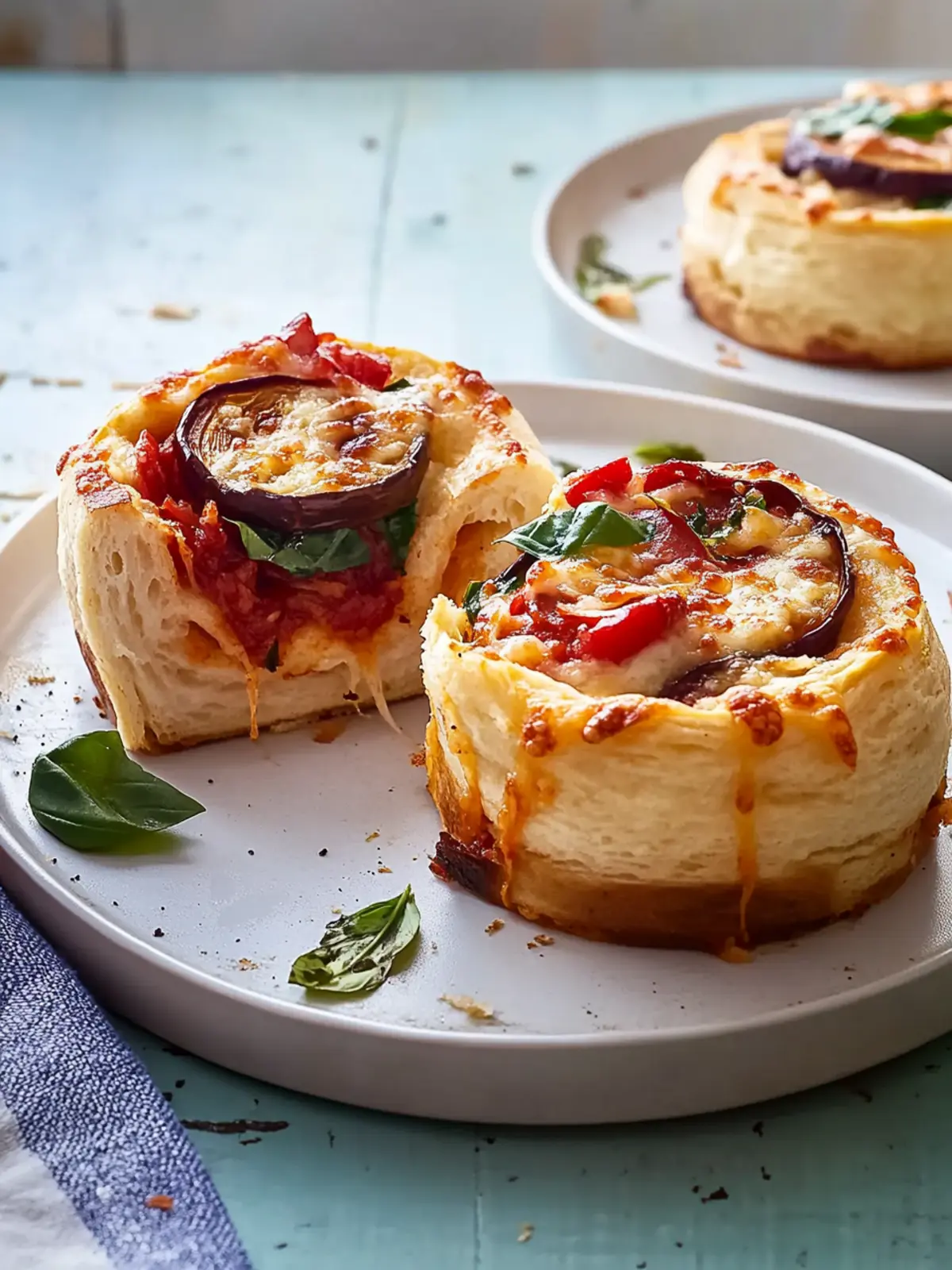 Irresistible Roasted Capsicum And Eggplant Pizza Scrolls Made Easy 3 Roasted Capsicum And Eggplant Pizza Scrolls