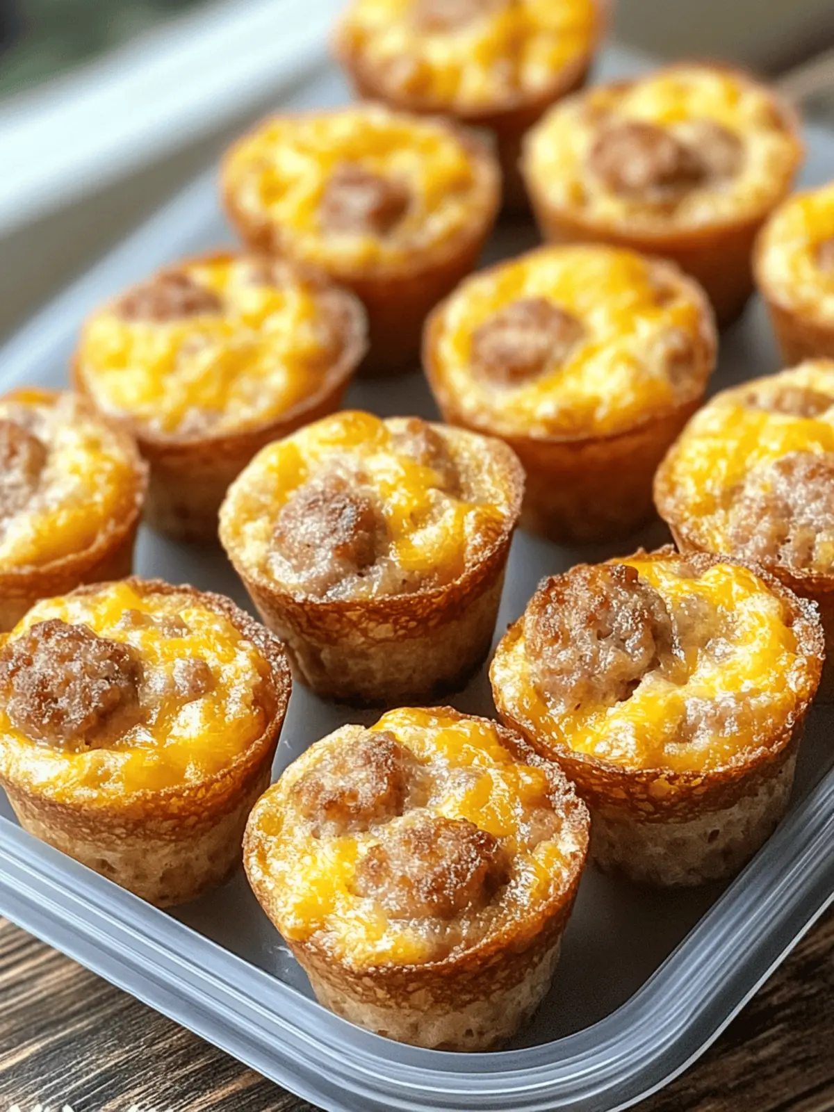 High-Protein Pancake Sausage Mini Muffins