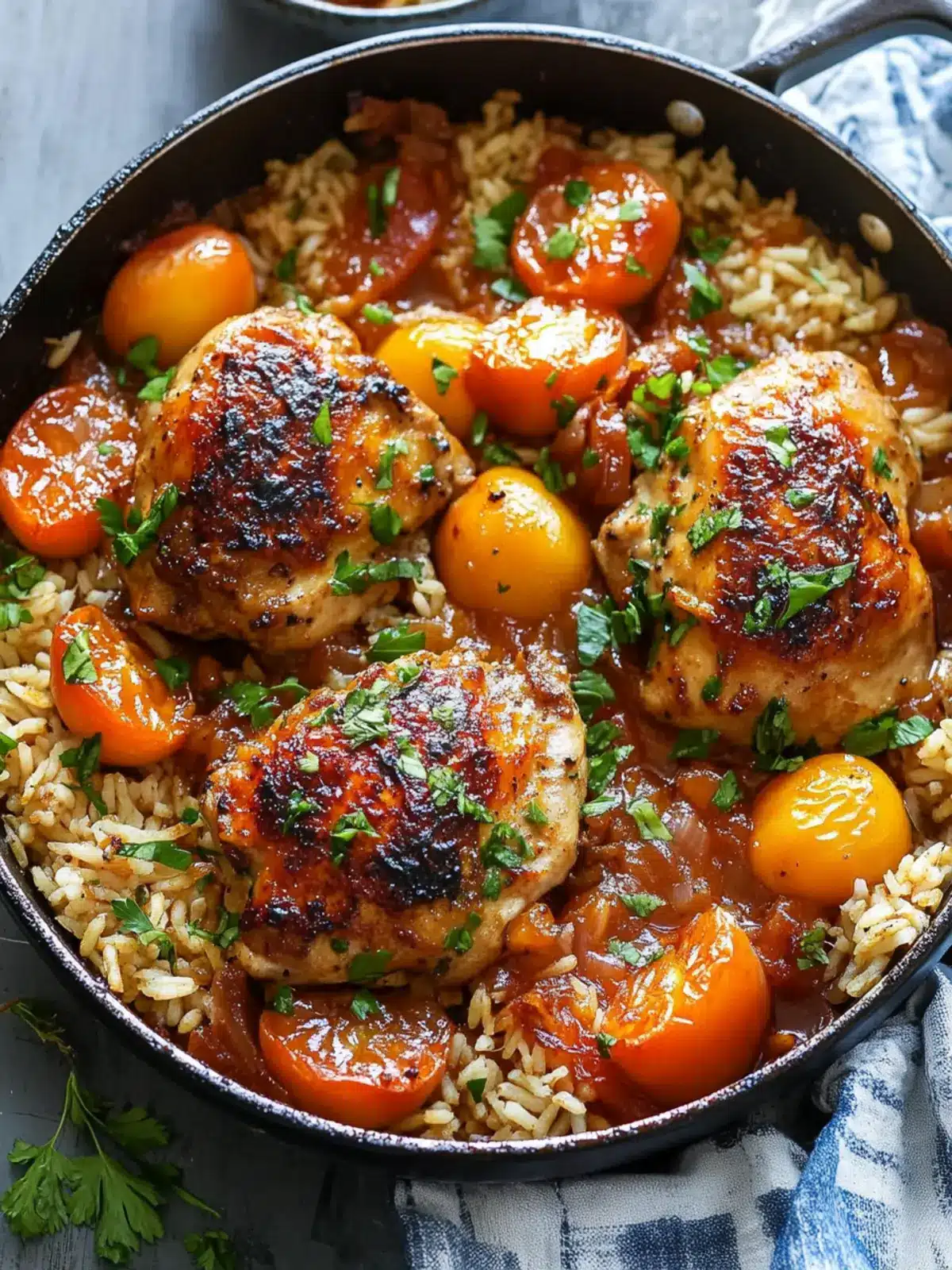Easy One-Pan Apricot Chicken and Rice You'll Love in 30 Minutes 3 Easy One Pan Apricot Chicken And Rice