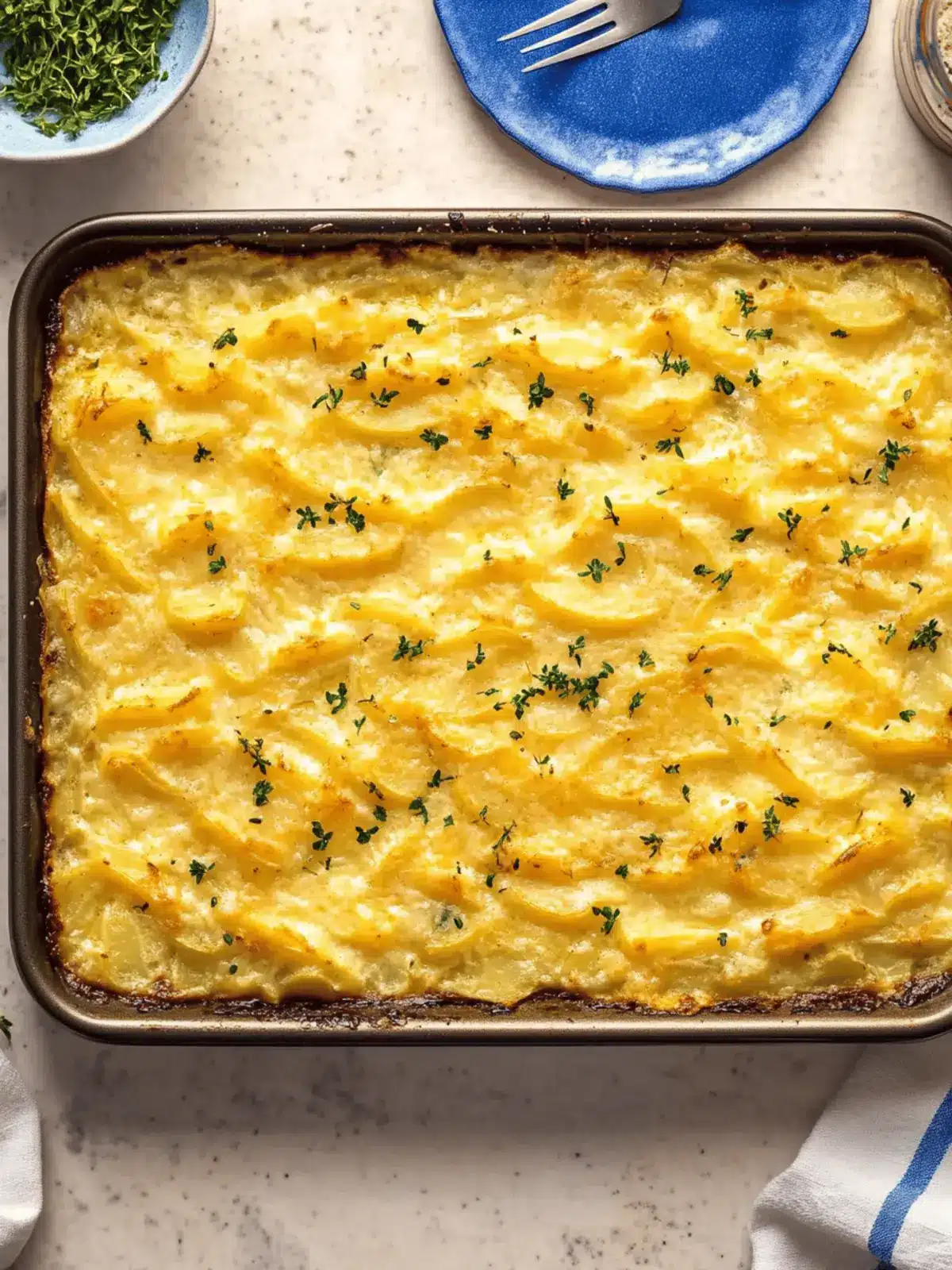 Sheet Pan Au Gratin Potatoes