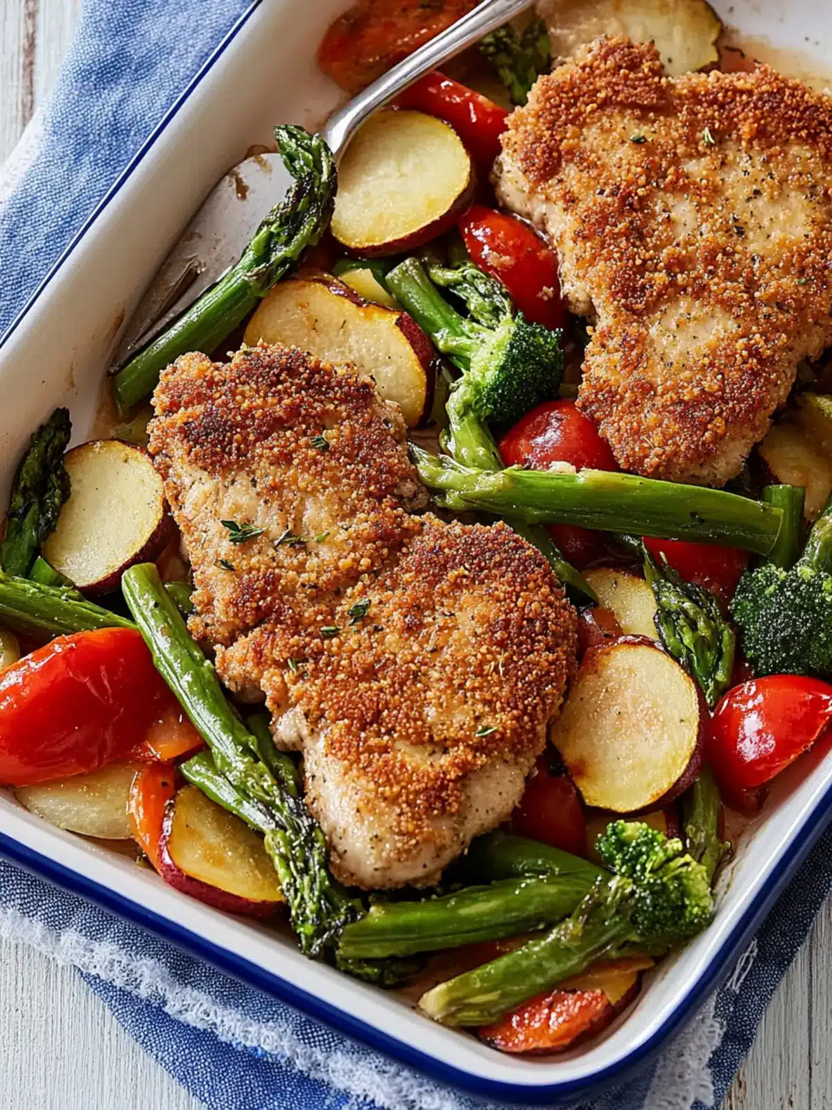 Savory Herb Crusted Pork Cutlets with Veggie Medley Delight 4 Herb Crusted Pork Cutlets with Veggie Medley
