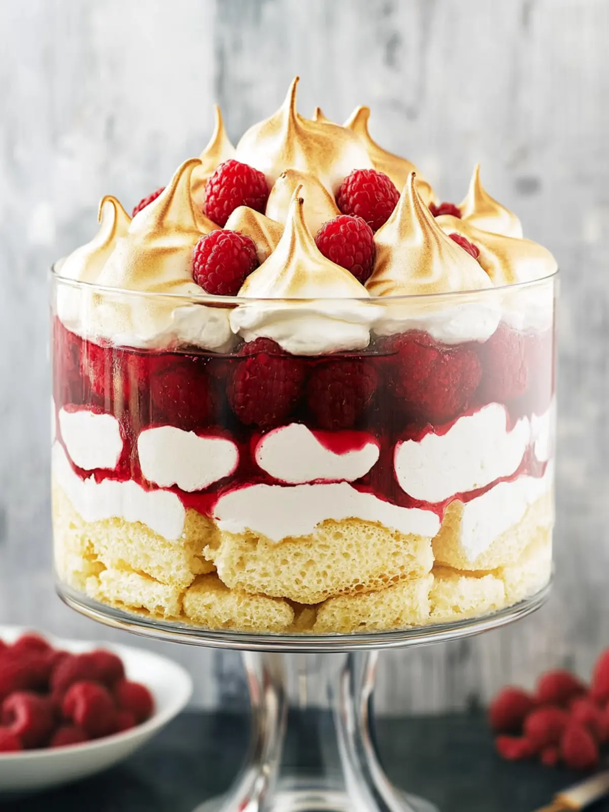 Epic Raspberry Trifle with Meringue Top That Wows Every Guest 2 Epic raspberry trifle with meringue top