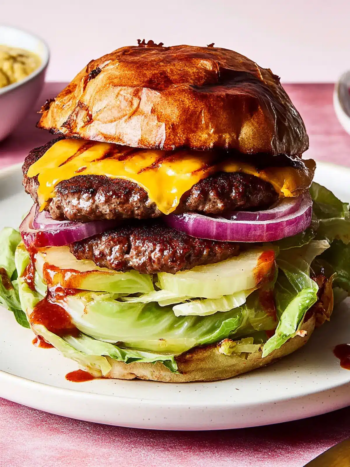 Roasted Cabbage Burgers: Deliciously Low-Carb and Savory 4 Roasted Cabbage Burgers