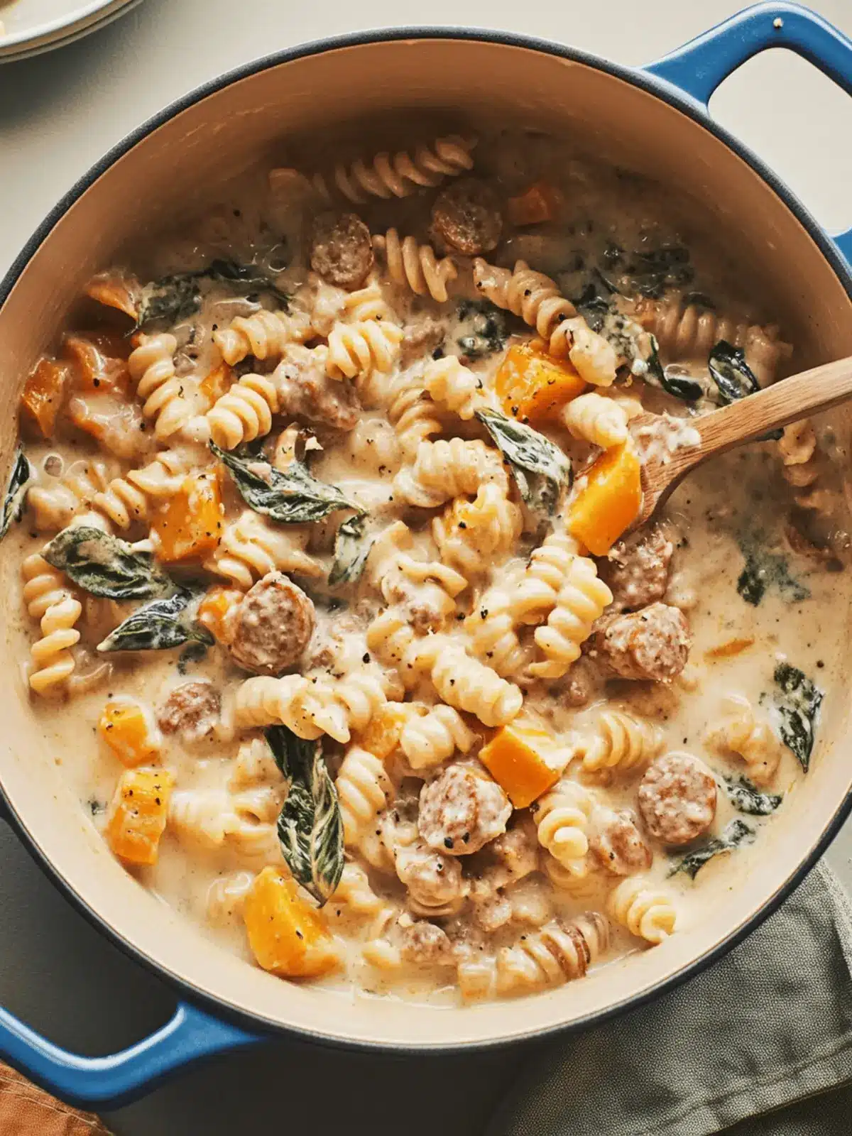 Creamy One-Pot Pasta With Sausage and Squash