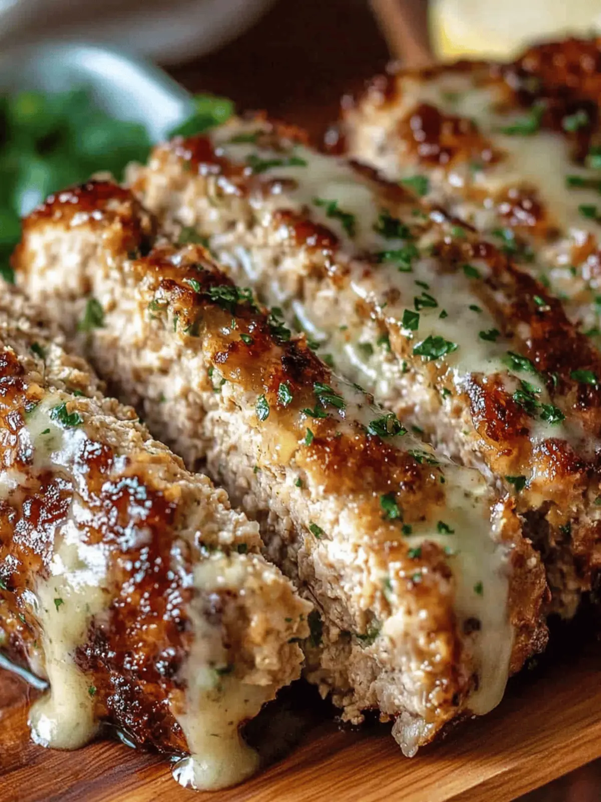Juicy Garlic Parmesan Chicken Meatloaf