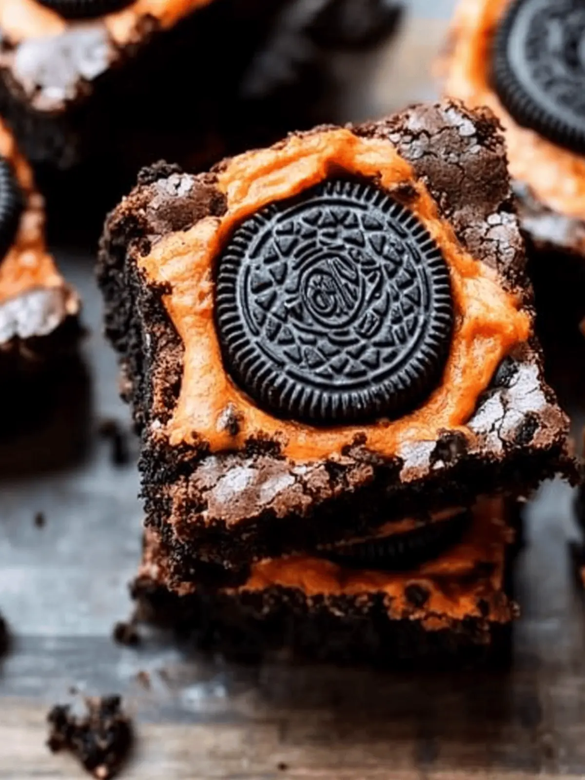 Halloween Oreo Cookie Boo Brownies
