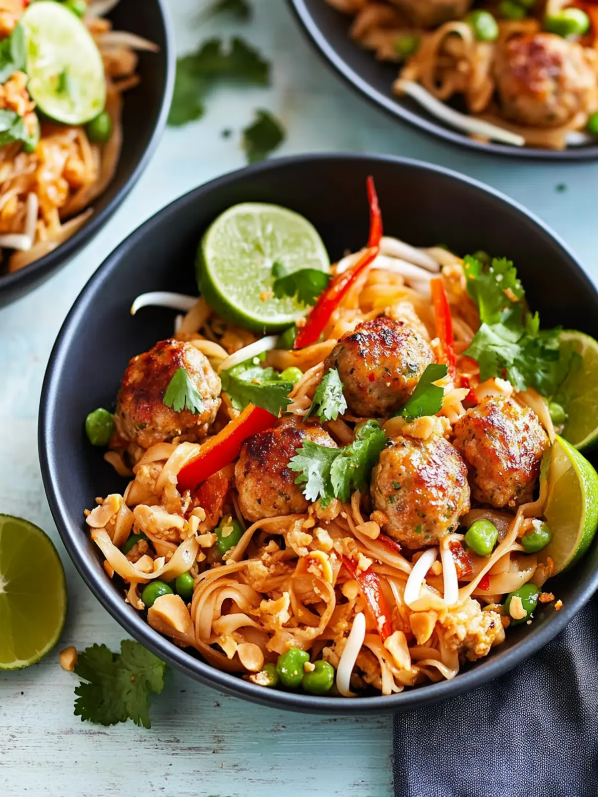 Turkey Meatball Pad Thai