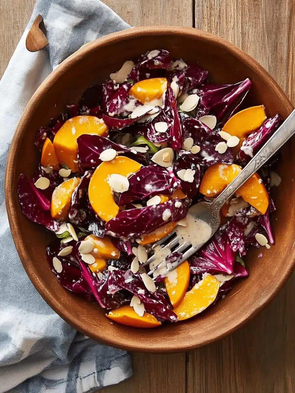 Radicchio Pumpkin Salad with Tahini Dressing