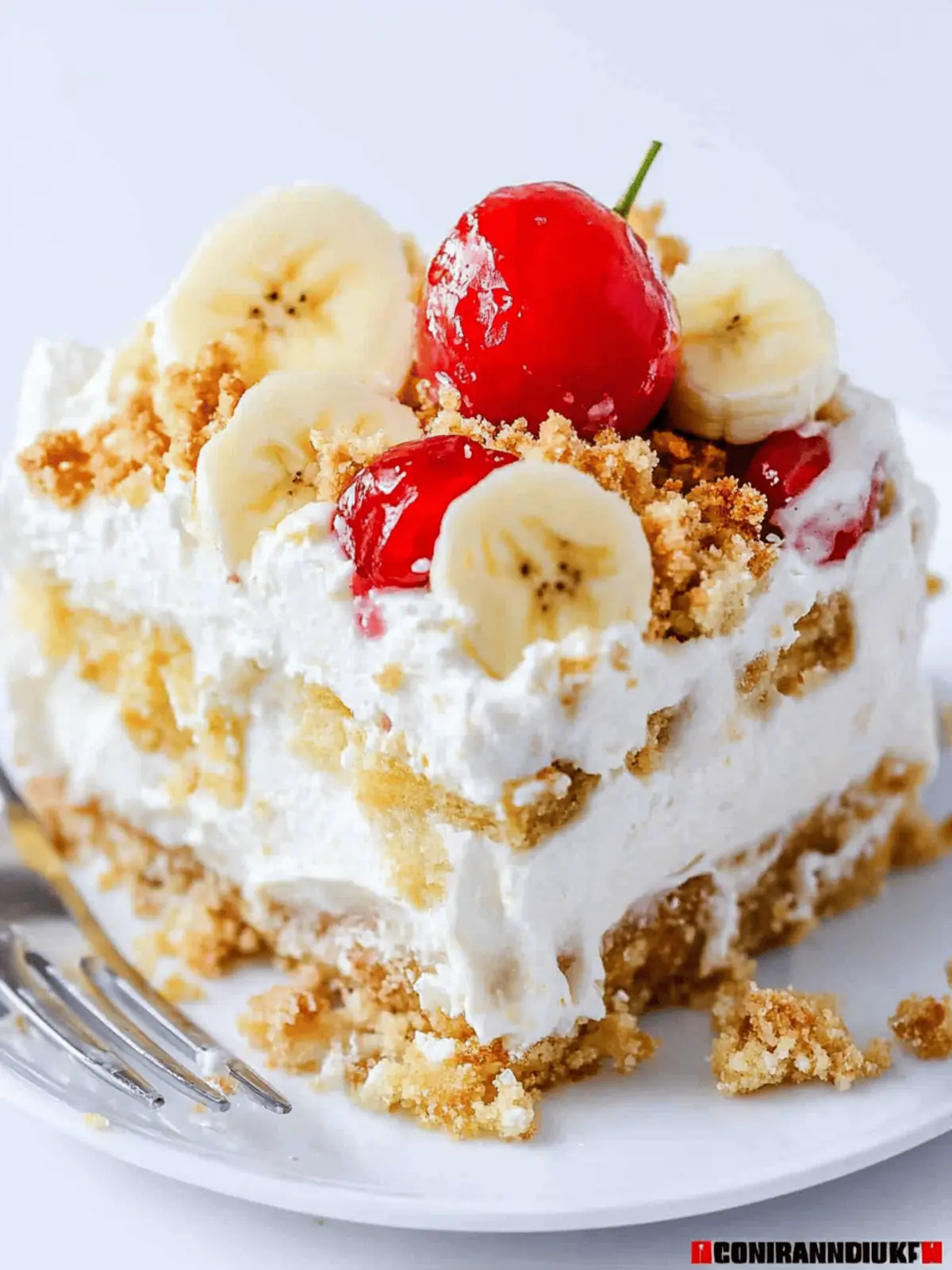 No Bake Banana Split Cake