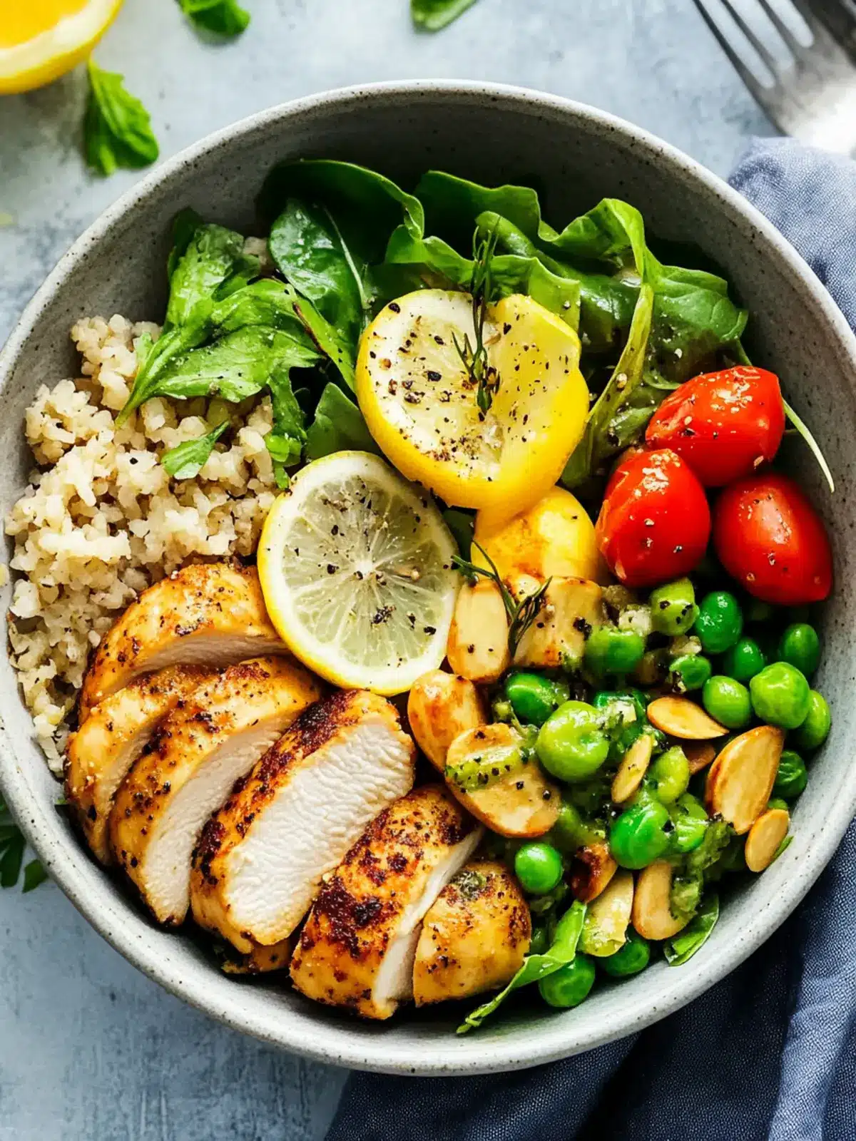 Lemon and Pepper Chicken Nourish Bowls for Quick Healthy Bliss 3 Lemon And Pepper Chicken Nourish Bowls