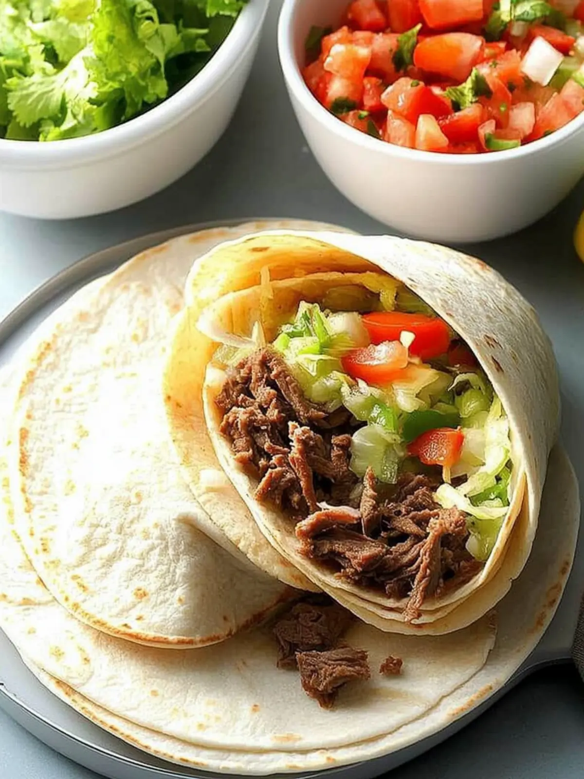 Green Chile Beef Burritos