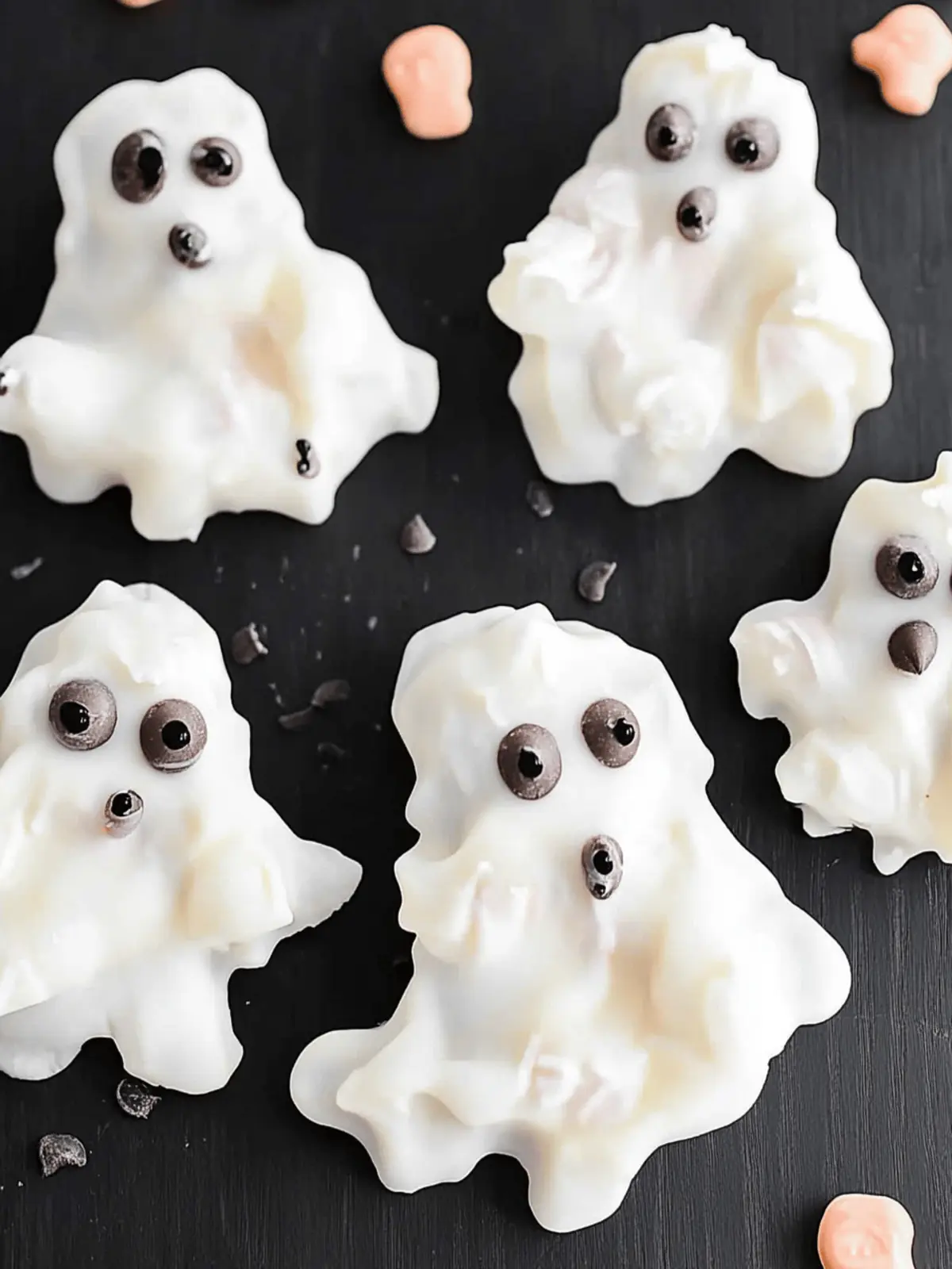 Deliciously Fun White Chocolate Halloween Ghosts Treats 2 White Chocolate Halloween Ghosts