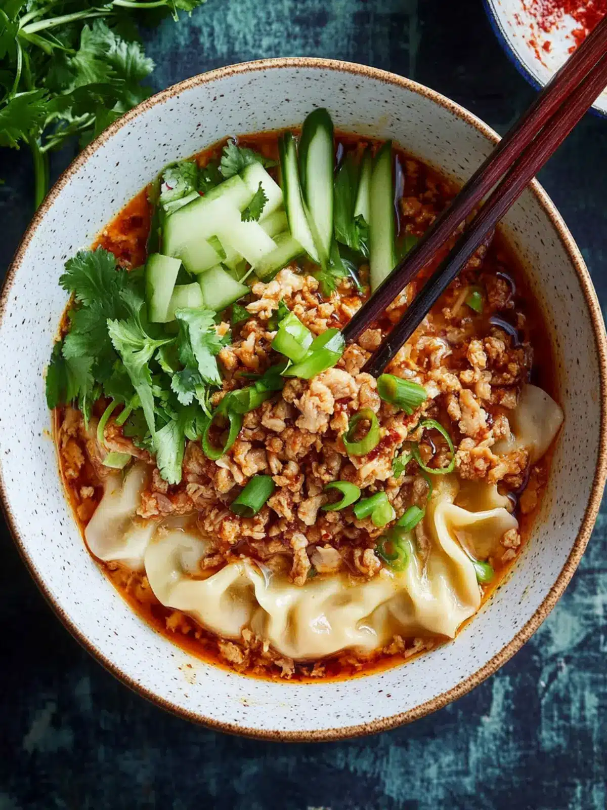 Spicy Pork Hand Pulled Dumpling Wrapper Noodles