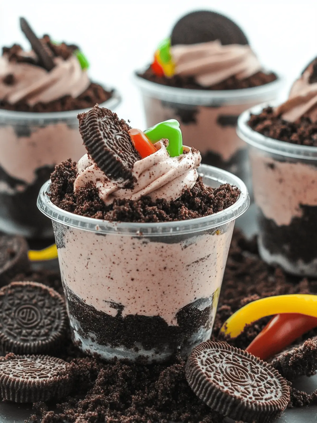 Oreo Dirt Cake Cups: The Ultimate No-Bake Kid-Friendly Treat 3 Oreo Dirt Cake Cups