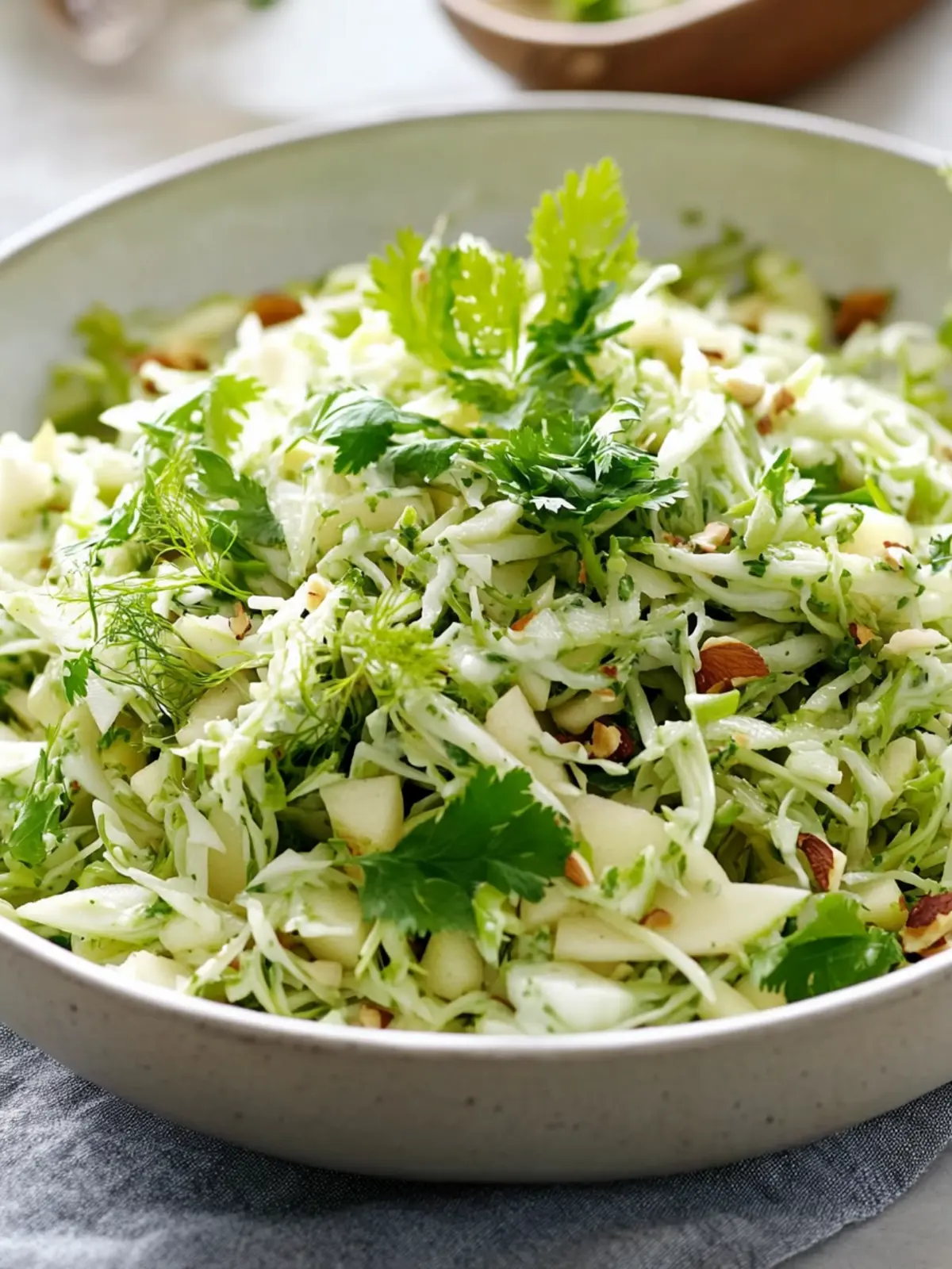 Fennel, Apple and Cabbage Slaw with Green Mayonnaise Bliss 4 Fennel, Apple and Cabbage Slaw with Green Mayonnaise