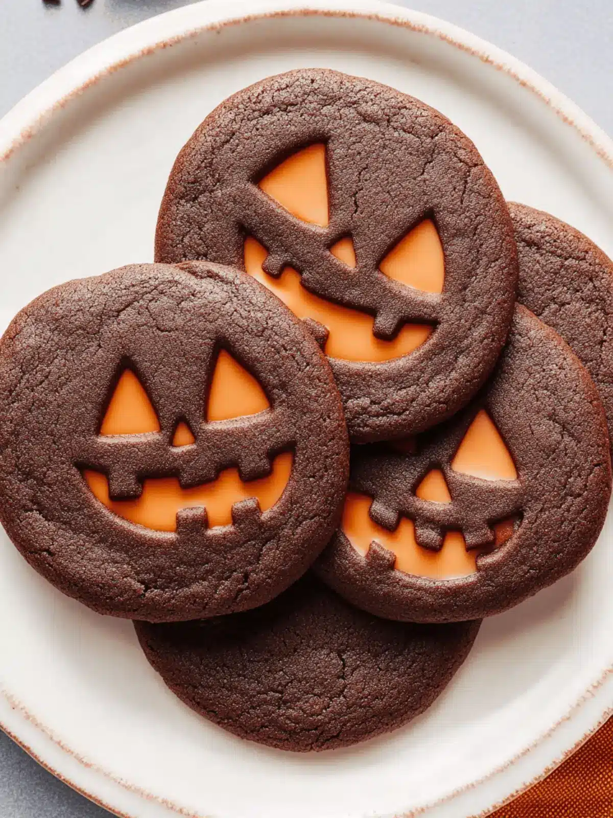 Jack-o'-Lantern Chocolate Sugar Cookies for Spooky Sweet Treats 3 Jack-o -Lantern Chocolate Sugar Cookies