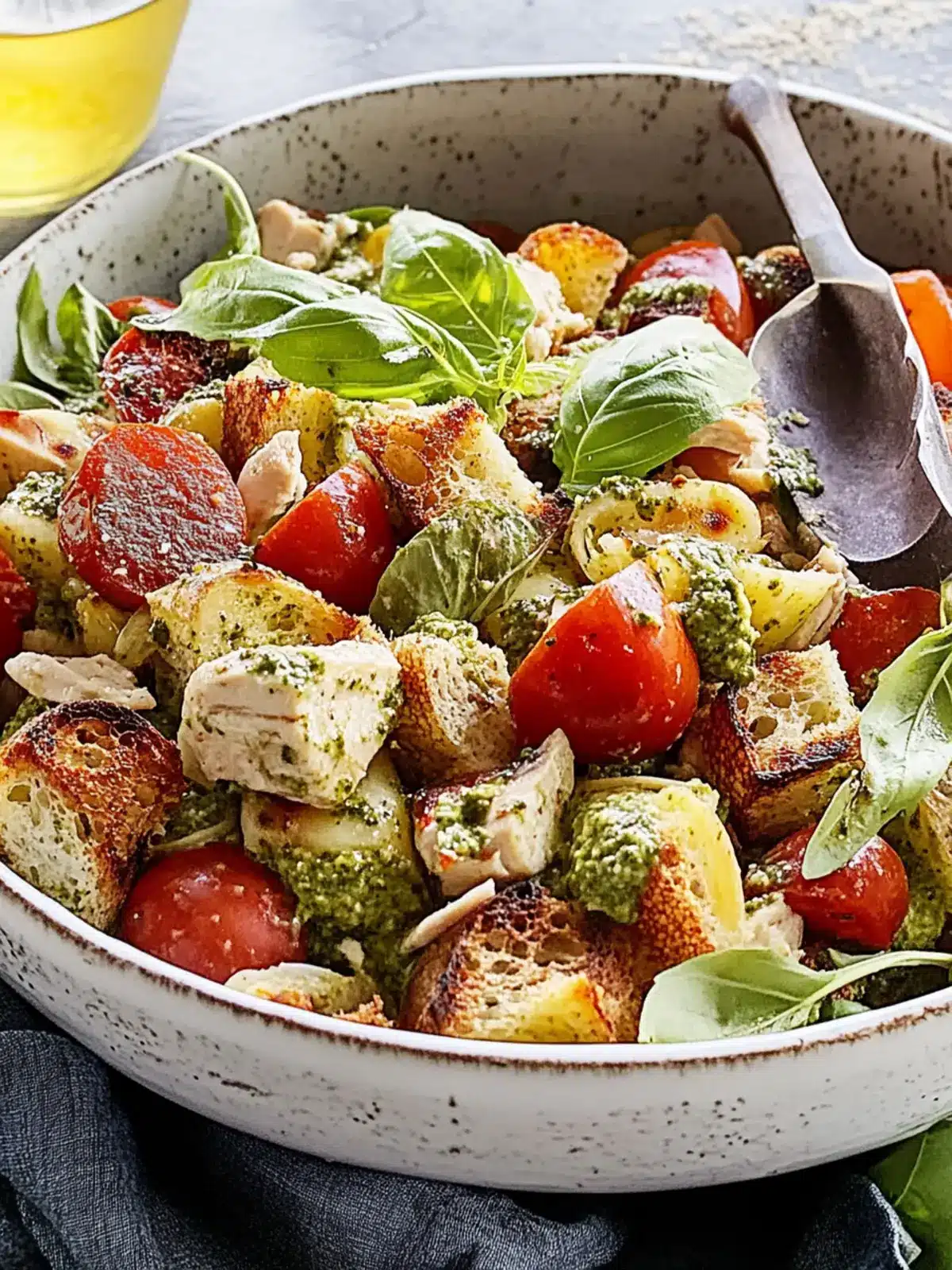 Delicious Chicken Pesto Panzanella Salad You ll Love to Make 2 Chicken Pesto Panzanella Salad