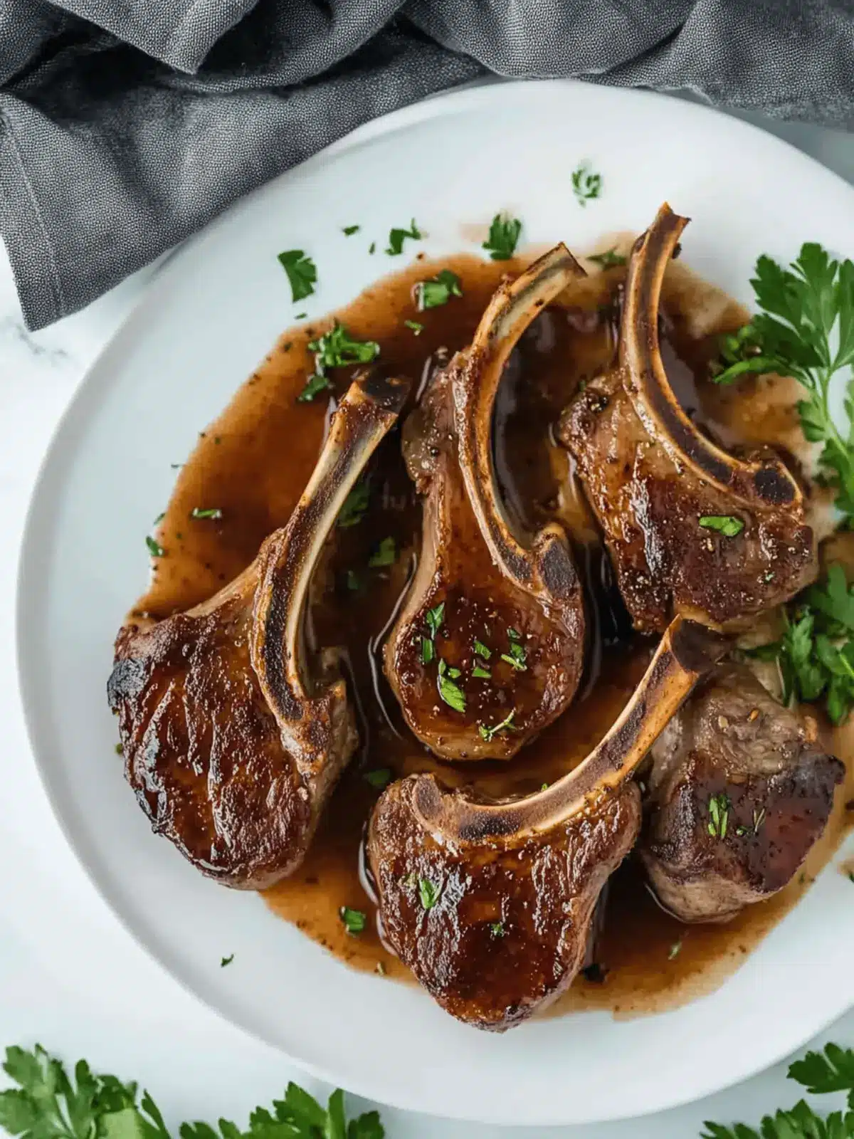 Savory Lamb Chops Recipe with Sweet Brown Sugar Glaze 3 Lamb Chops Recipe
