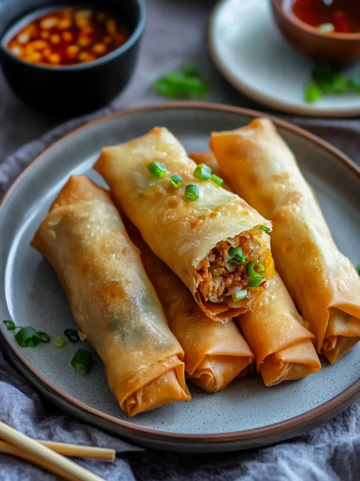 Crispy Chinese Spring Rolls: Deep-Fried or Air-Fried Delight 3 Chinese Spring Rolls (æ¥å·), Deep-Fried or Air-Fried