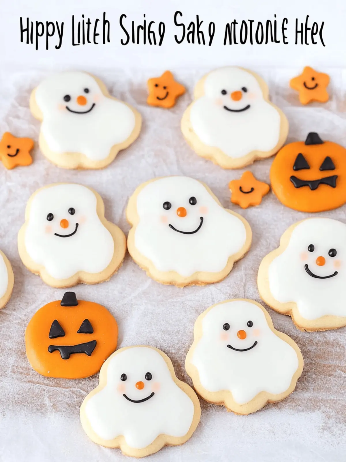Happy Little Ghost Sugar Cookies