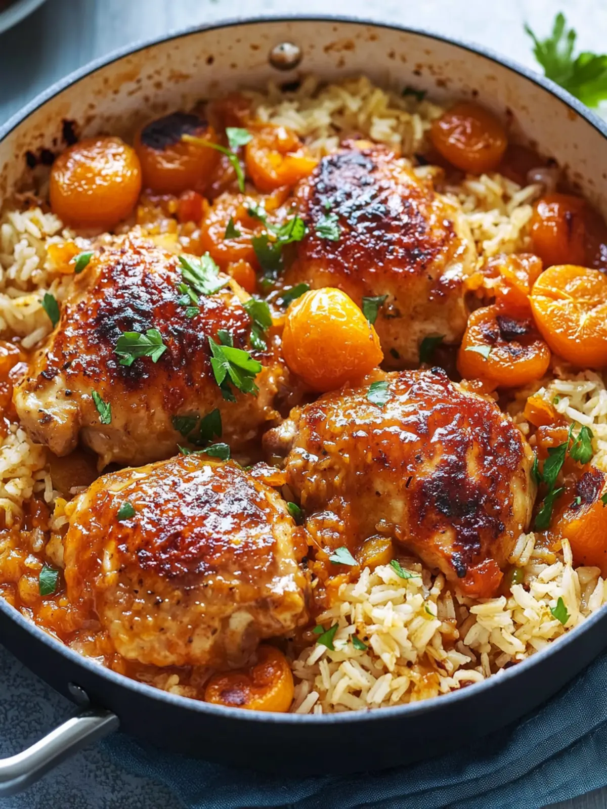 Easy One-Pan Apricot Chicken and Rice You'll Love in 30 Minutes 2 Easy One Pan Apricot Chicken And Rice