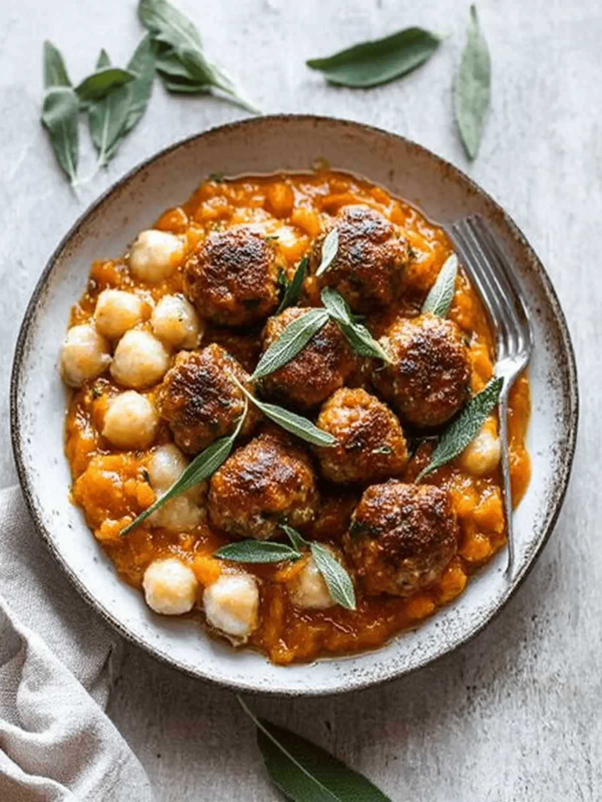 Savory Turkey Meatballs in Pumpkin Sage Sauce for Cozy Nights 2 Turkey Meatballs in Pumpkin Sage Sauce