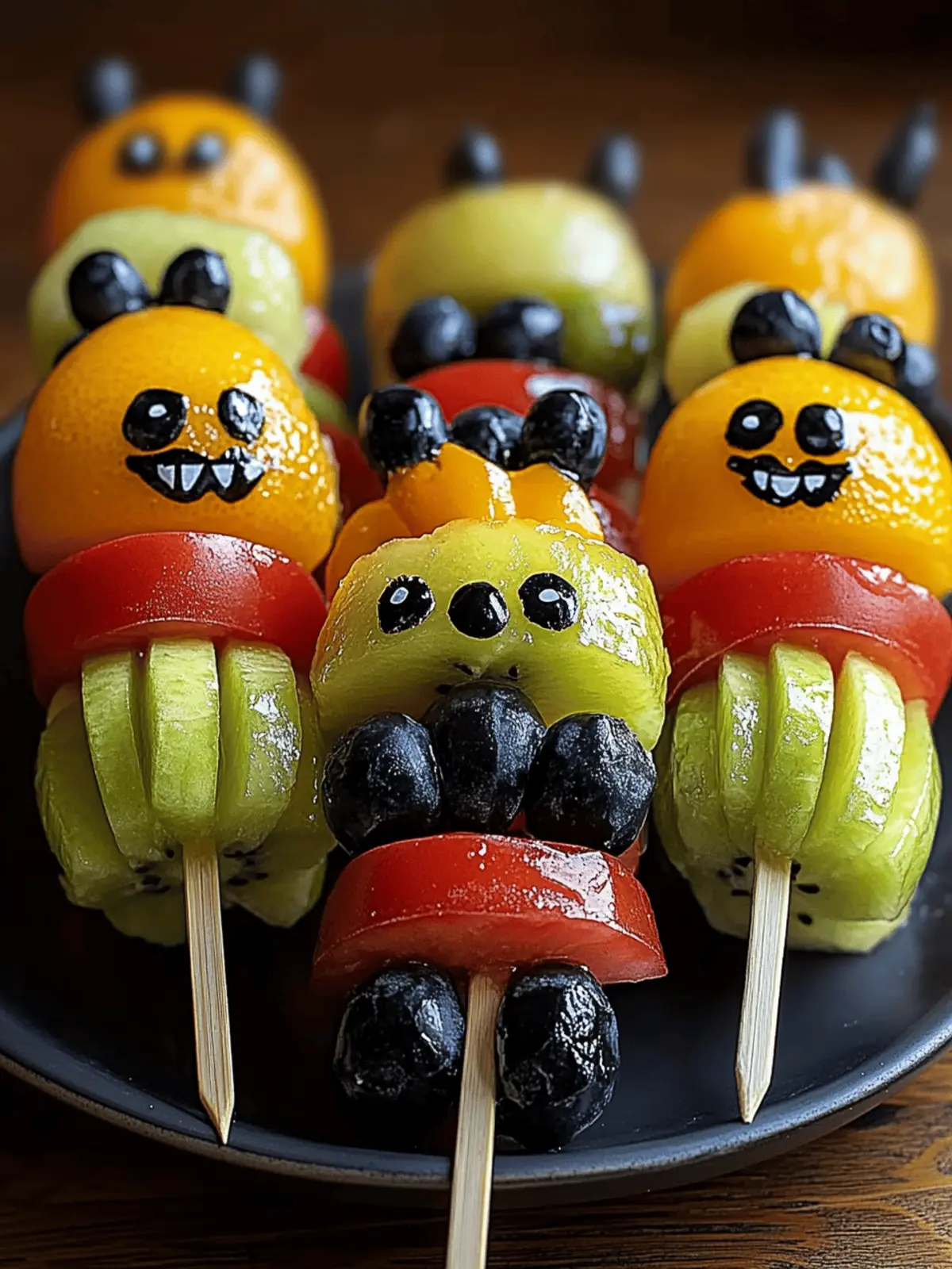 Deliciously Fun Monster Fruit Skewers for Halloween Joy