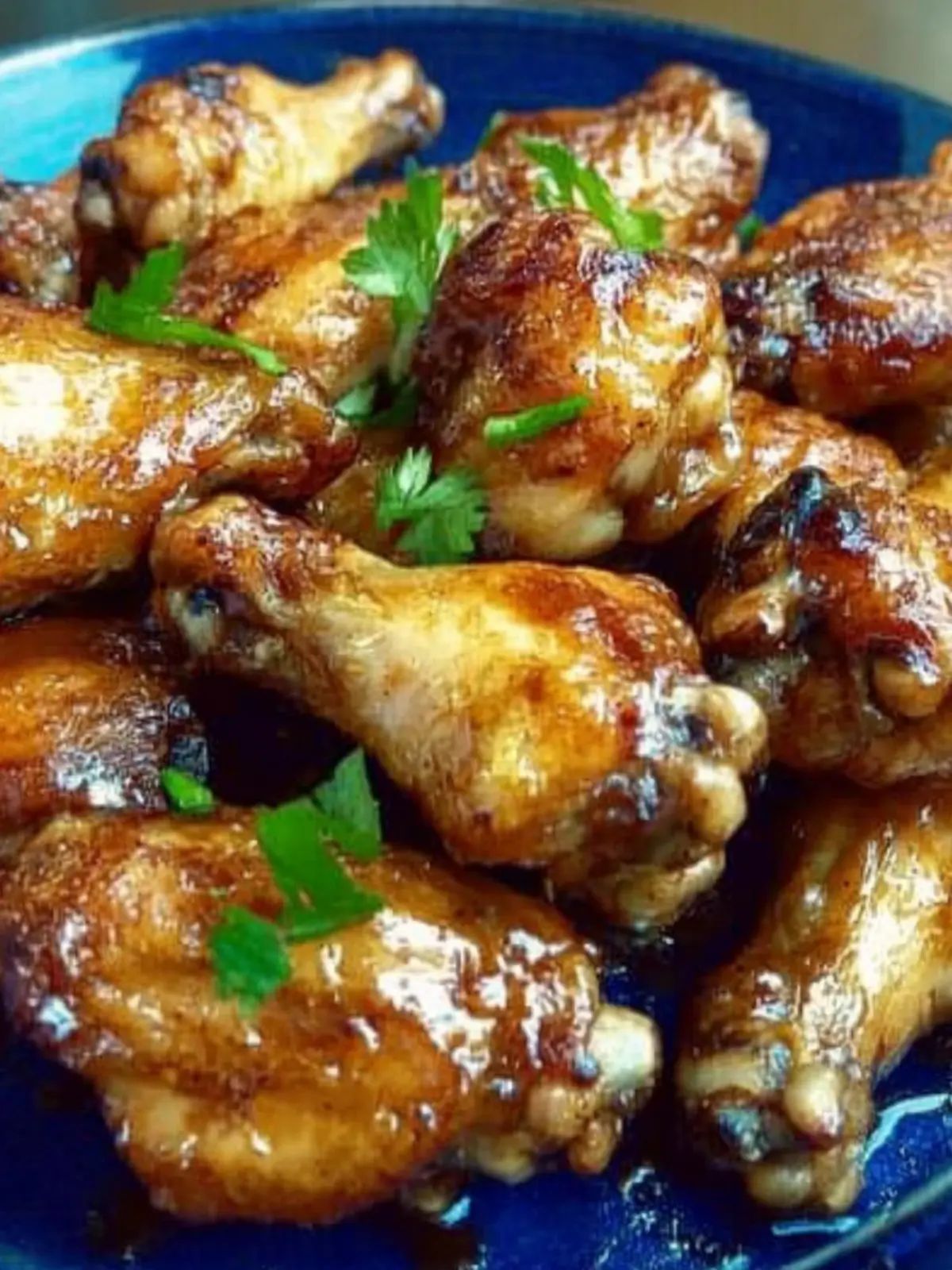 Oven baked honey-glazed chicken wings