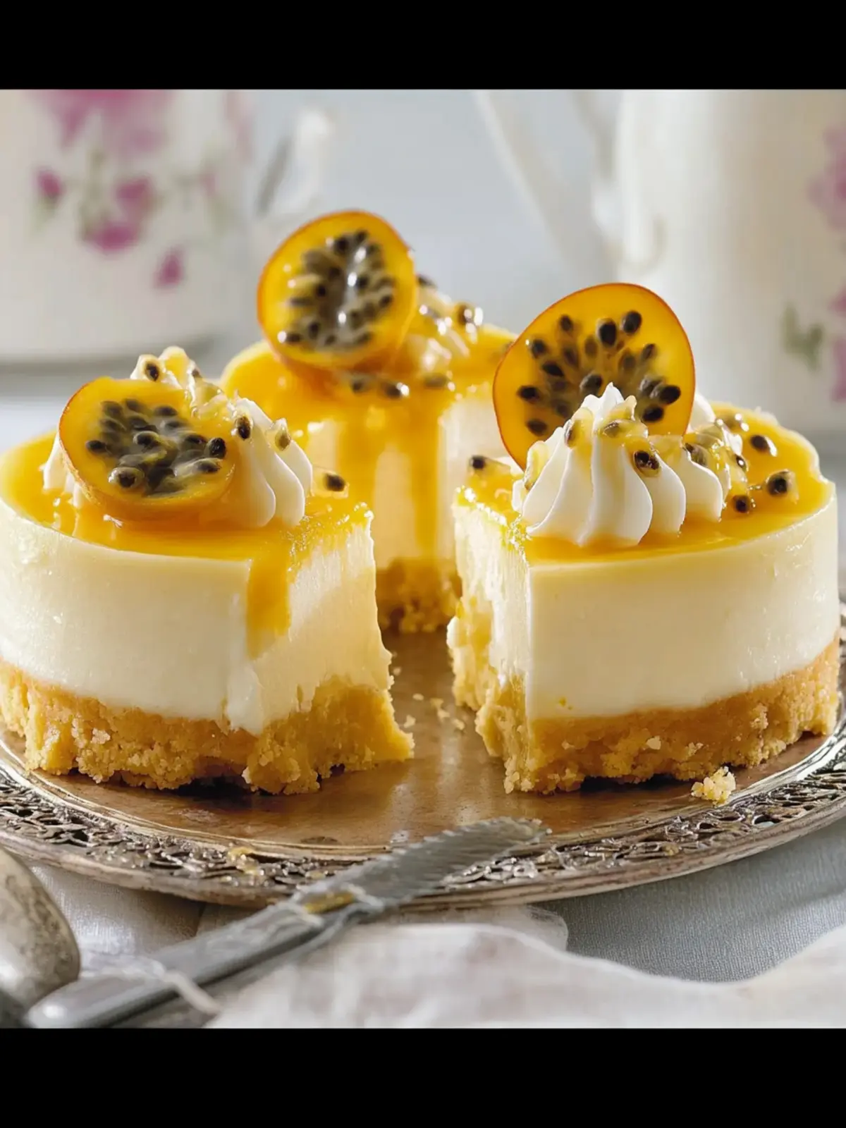 Passionfruit Ripple Cheesecake