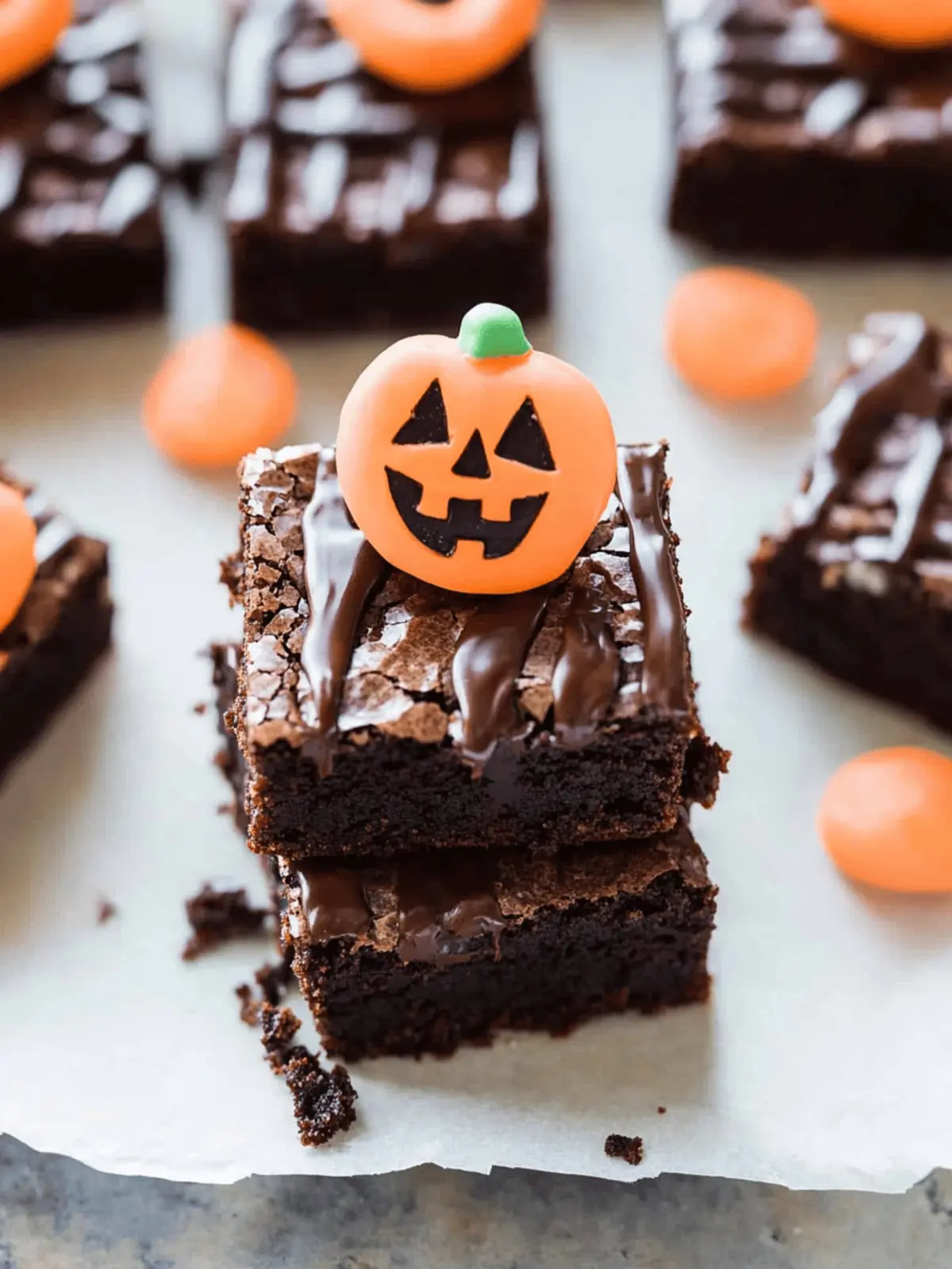 Spooktacular Halloween Brownies with Easy Graveyard Decor 2 Halloween Brownies