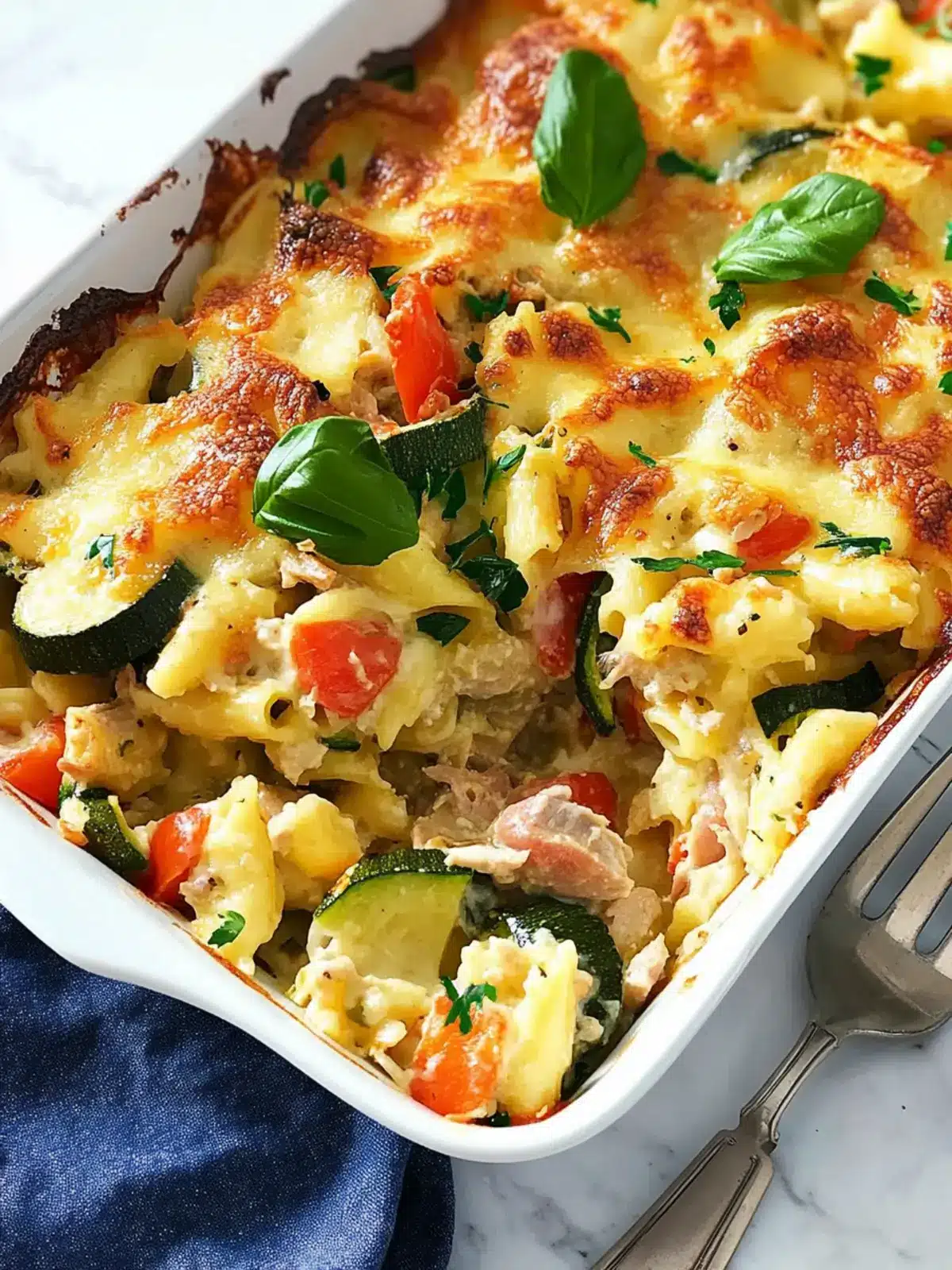 Lactose Free Tuna and Veggie Pasta Bake