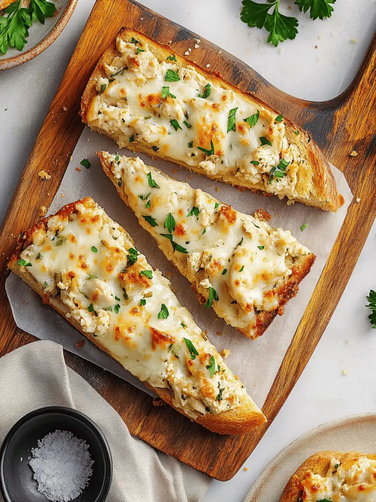 The Viral Chicken Alfredo Garlic Bread I'm Obsessed With