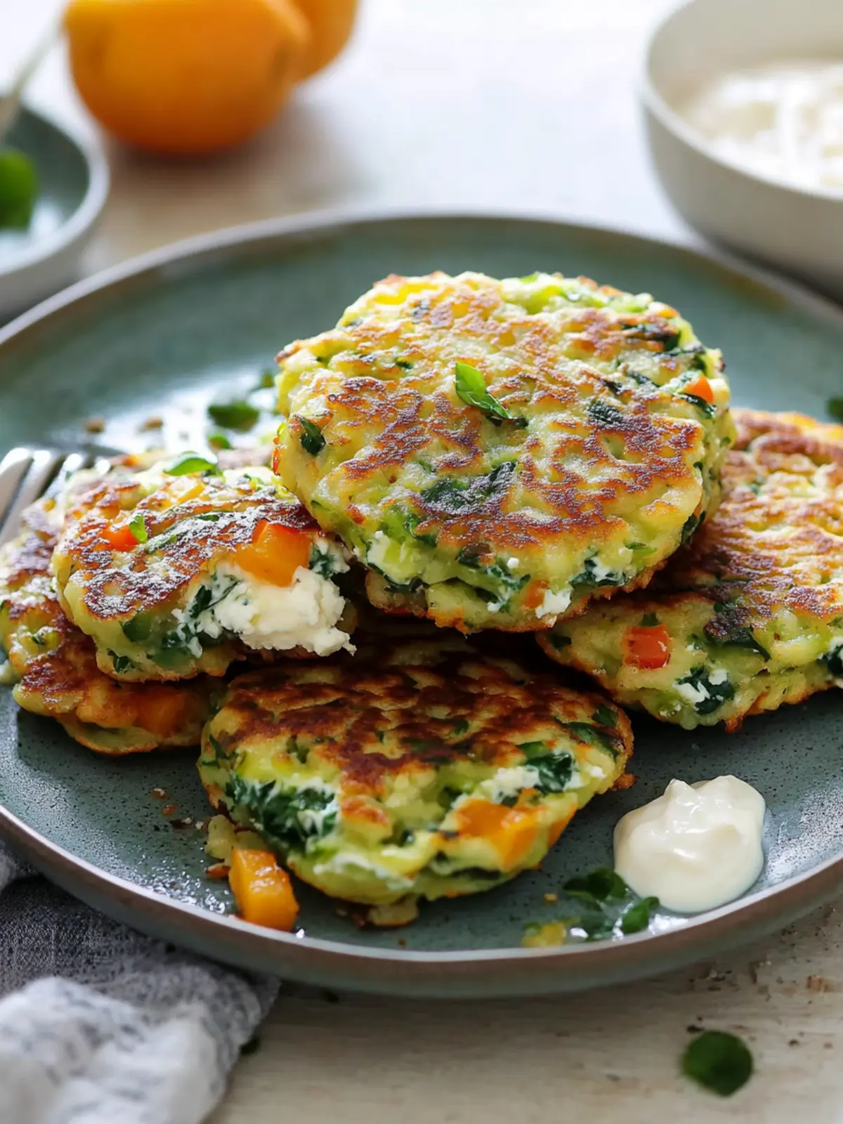 Ricotta And Green Veg Fritters
