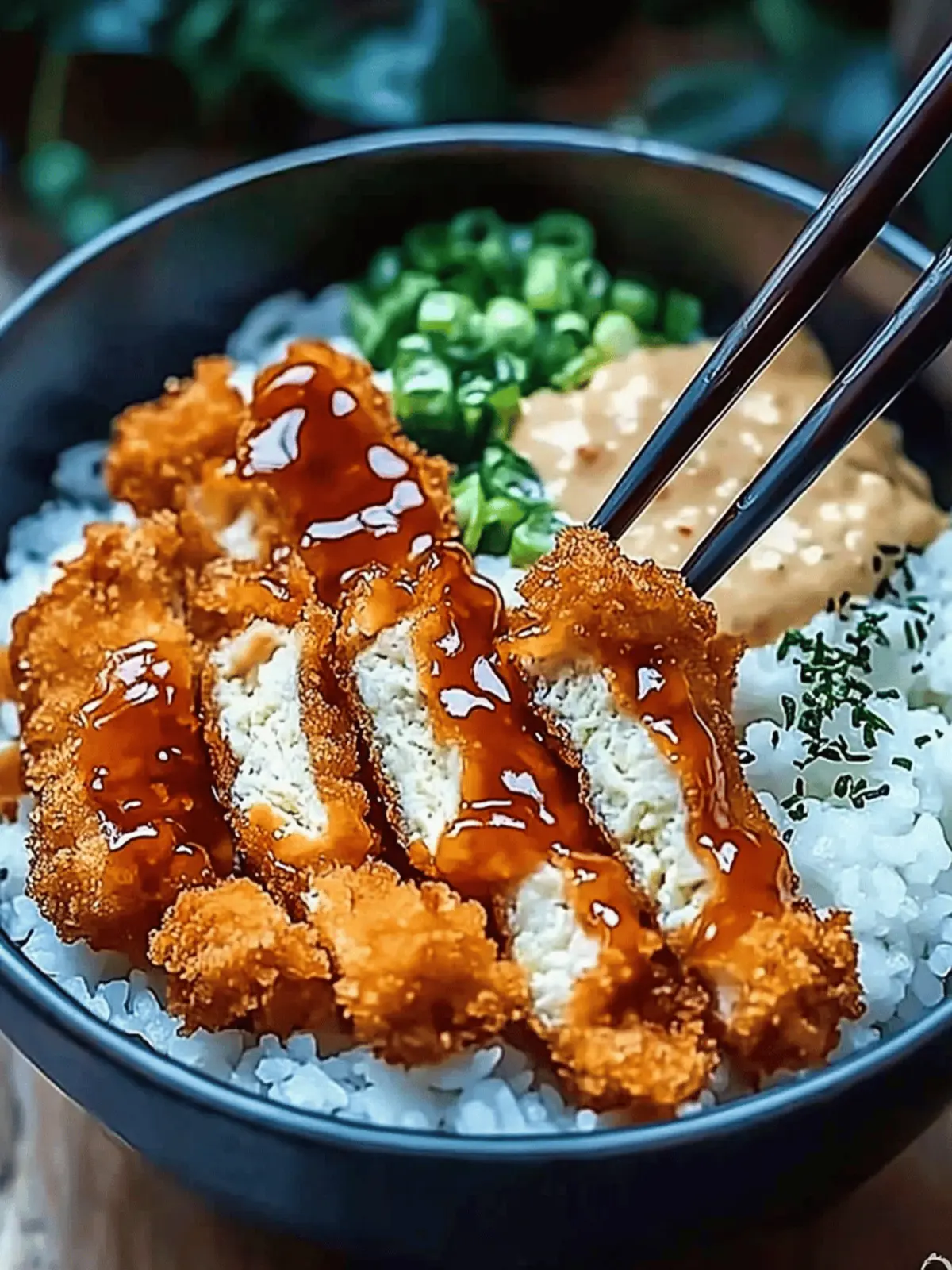 Japanese Katsu Bowls with Tonkatsu Sauce