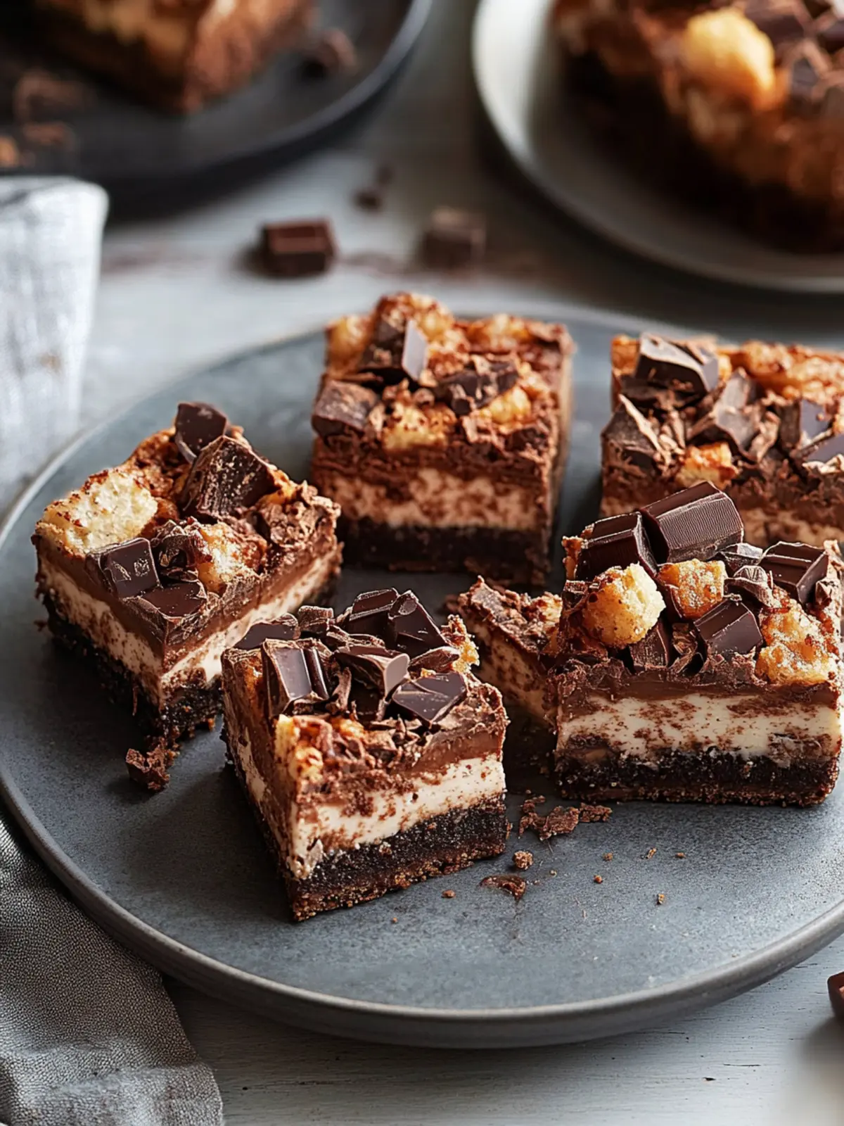 Chewy Triple Chocolate Slice