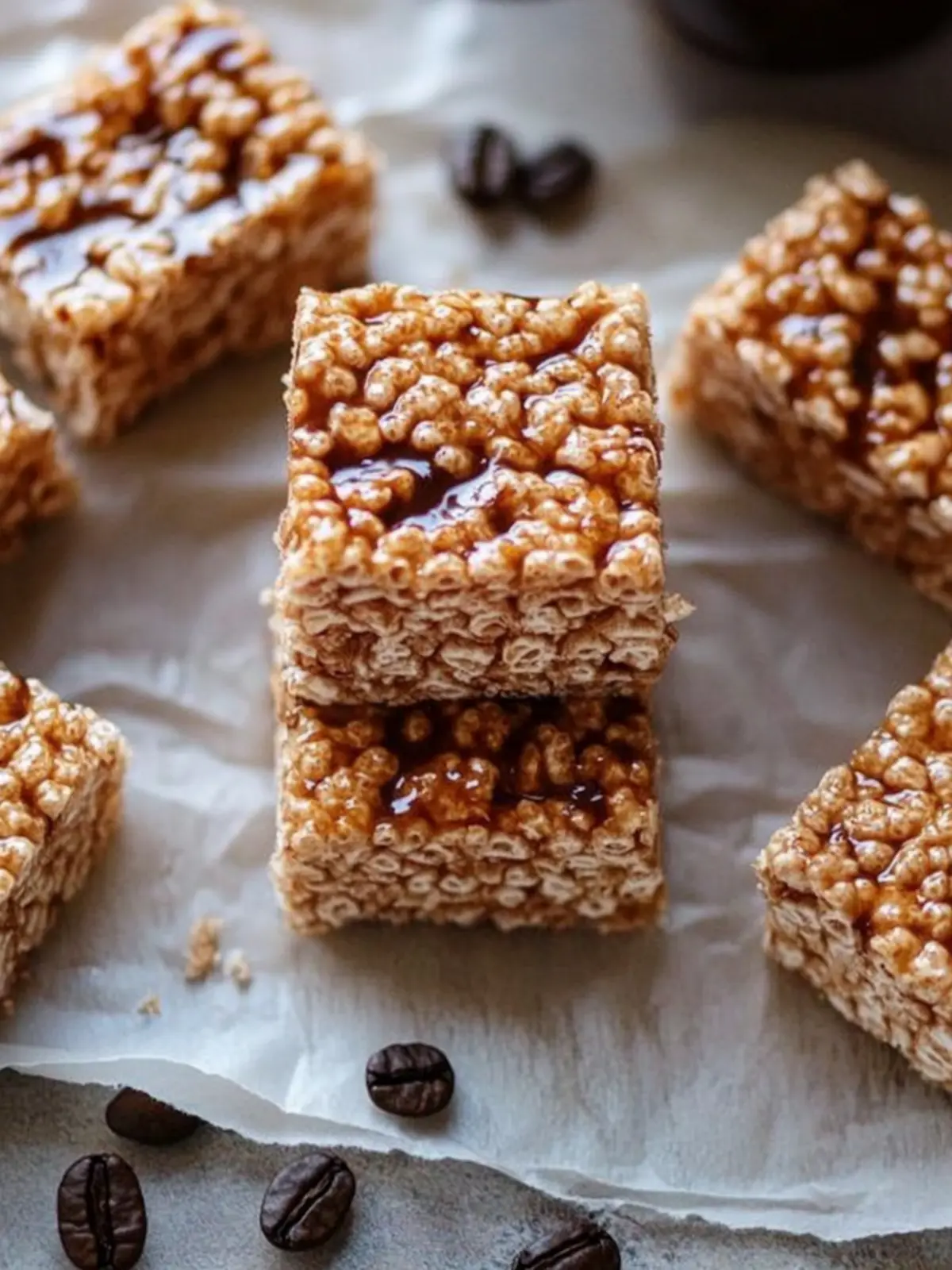Vietnamese Coffee Rice Krispie Treats